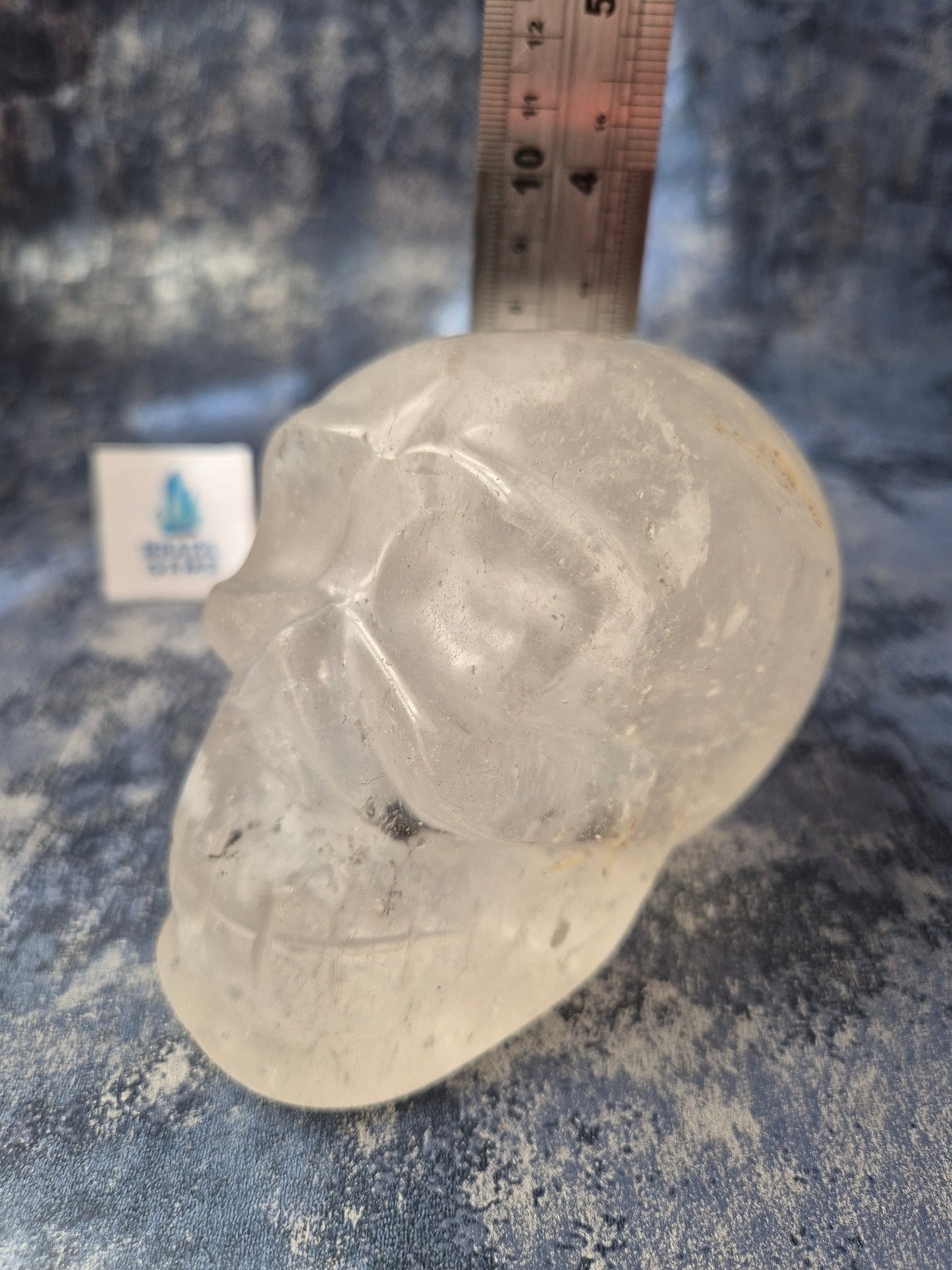 Blue Tara with Mosaic Calcite Skull