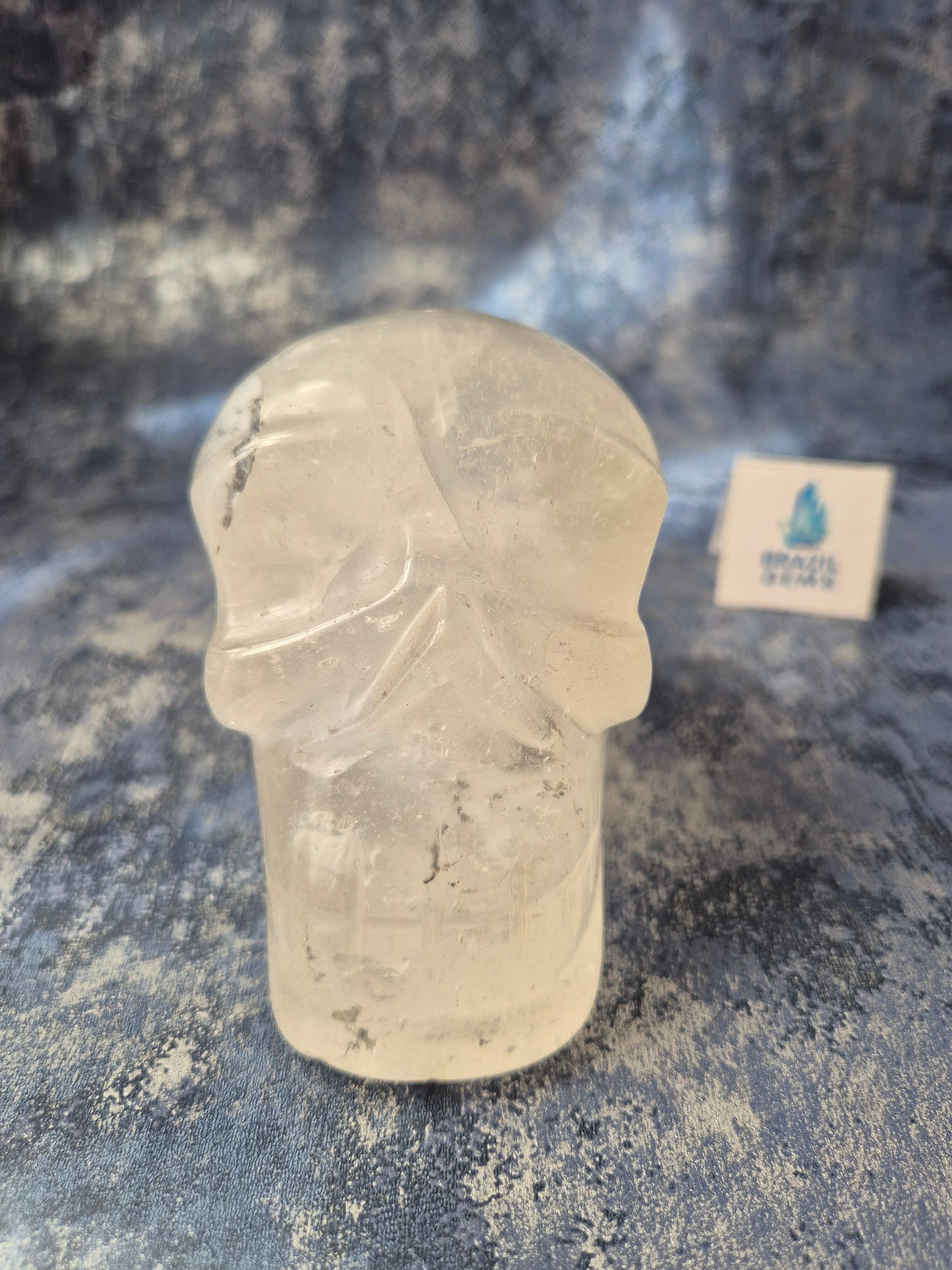 Blue Tara with Mosaic Calcite Skull