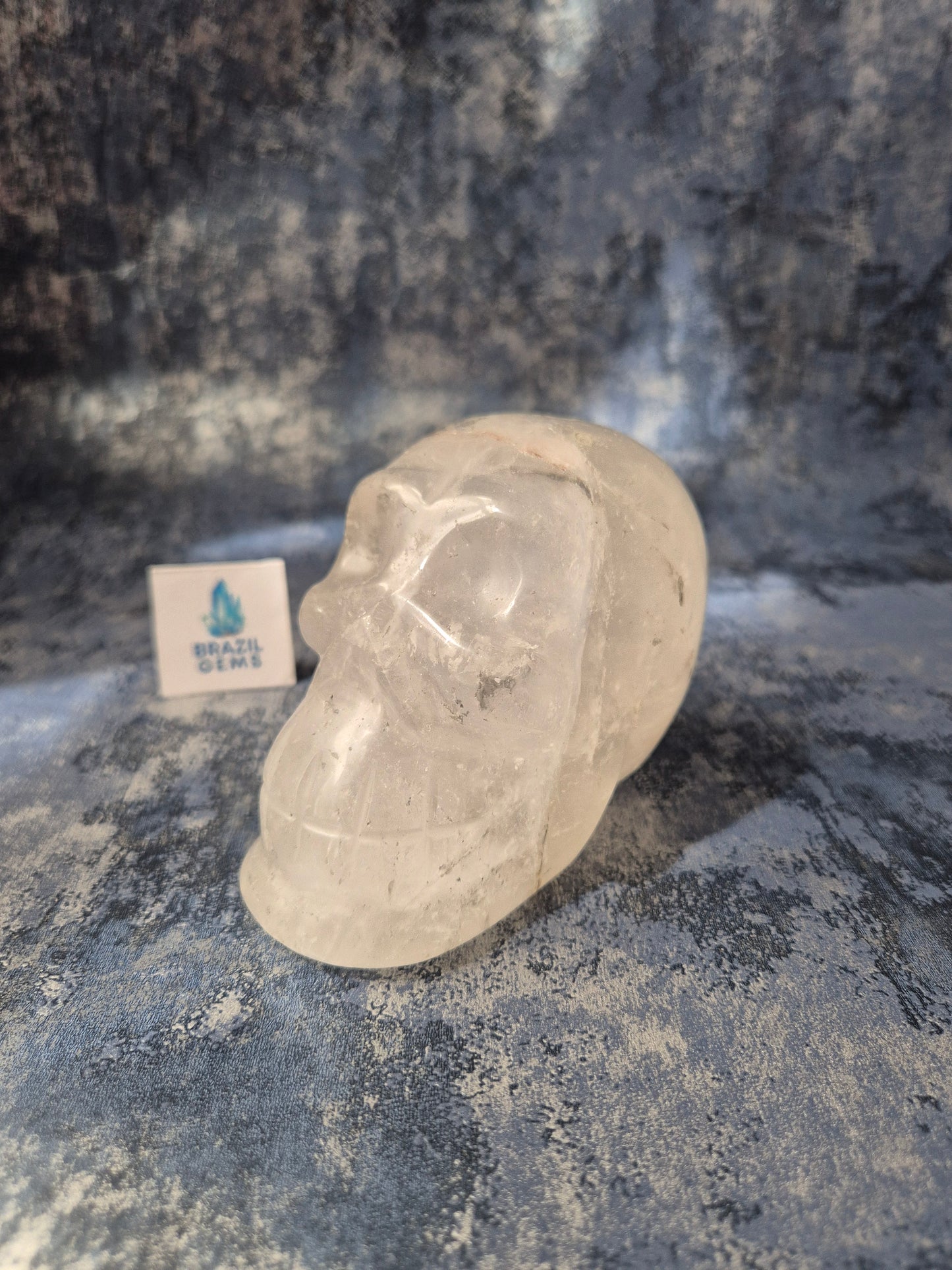 Blue Tara with Mosaic Calcite Skull