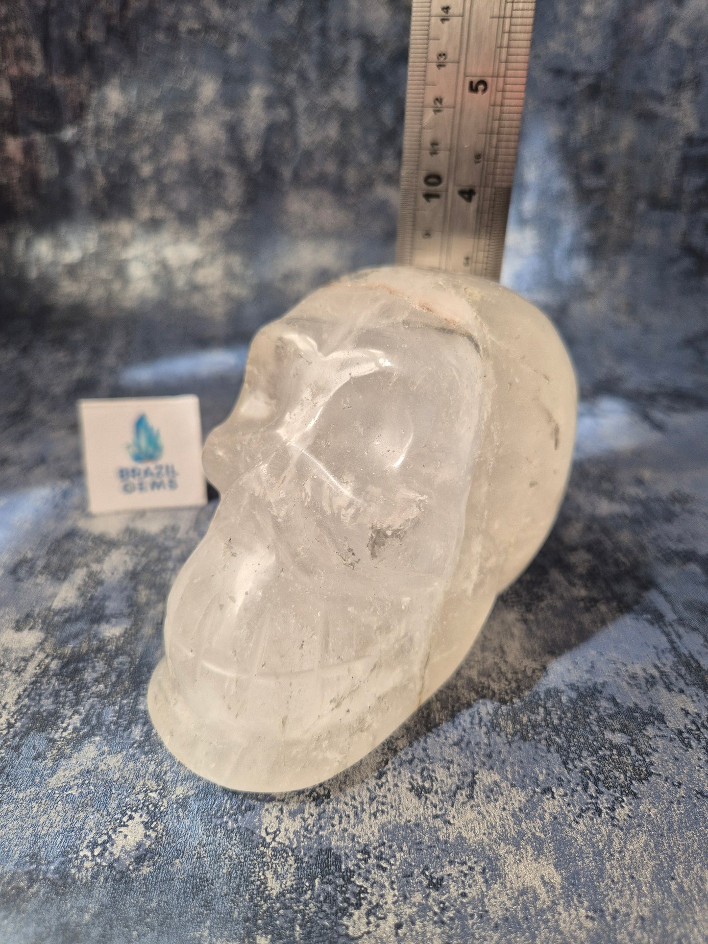 Blue Tara with Mosaic Calcite Skull