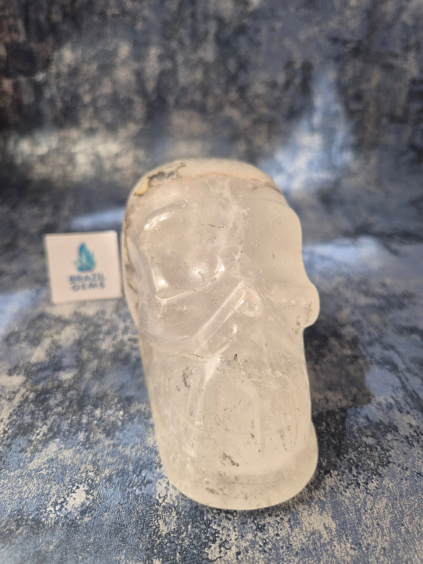 Blue Tara with Mosaic Calcite Skull