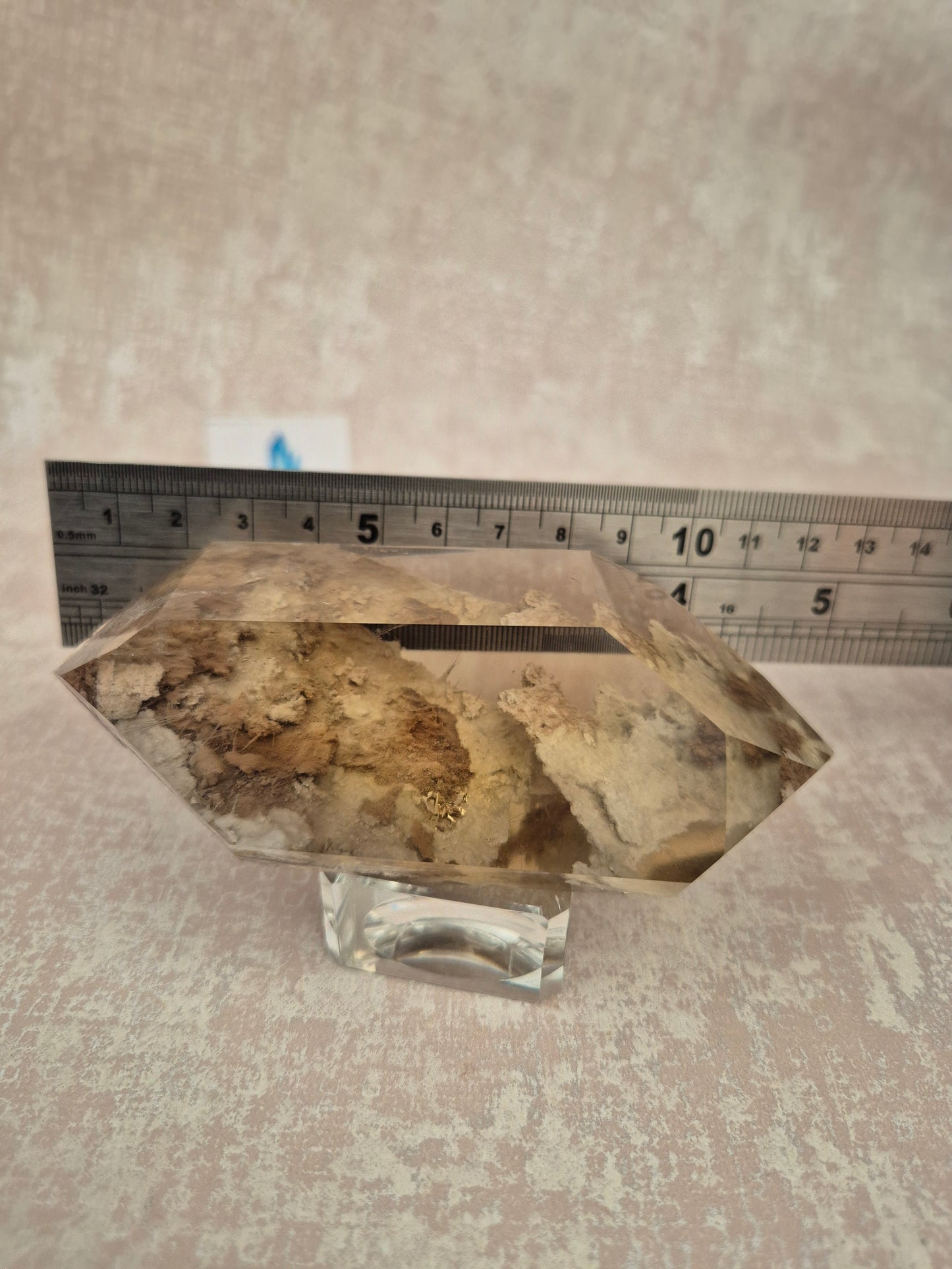 Double Terminated Citrine with Lodolite Inclusions