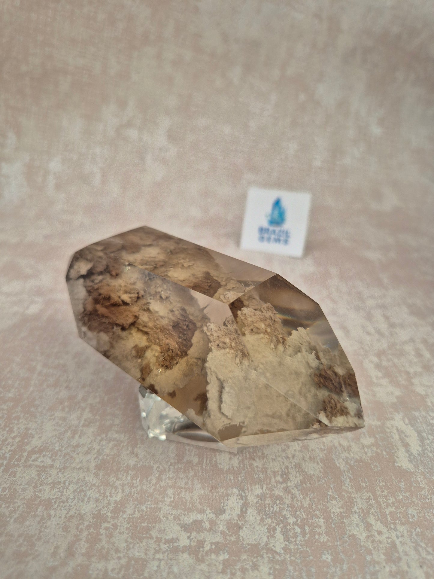 Double Terminated Citrine with Lodolite Inclusions