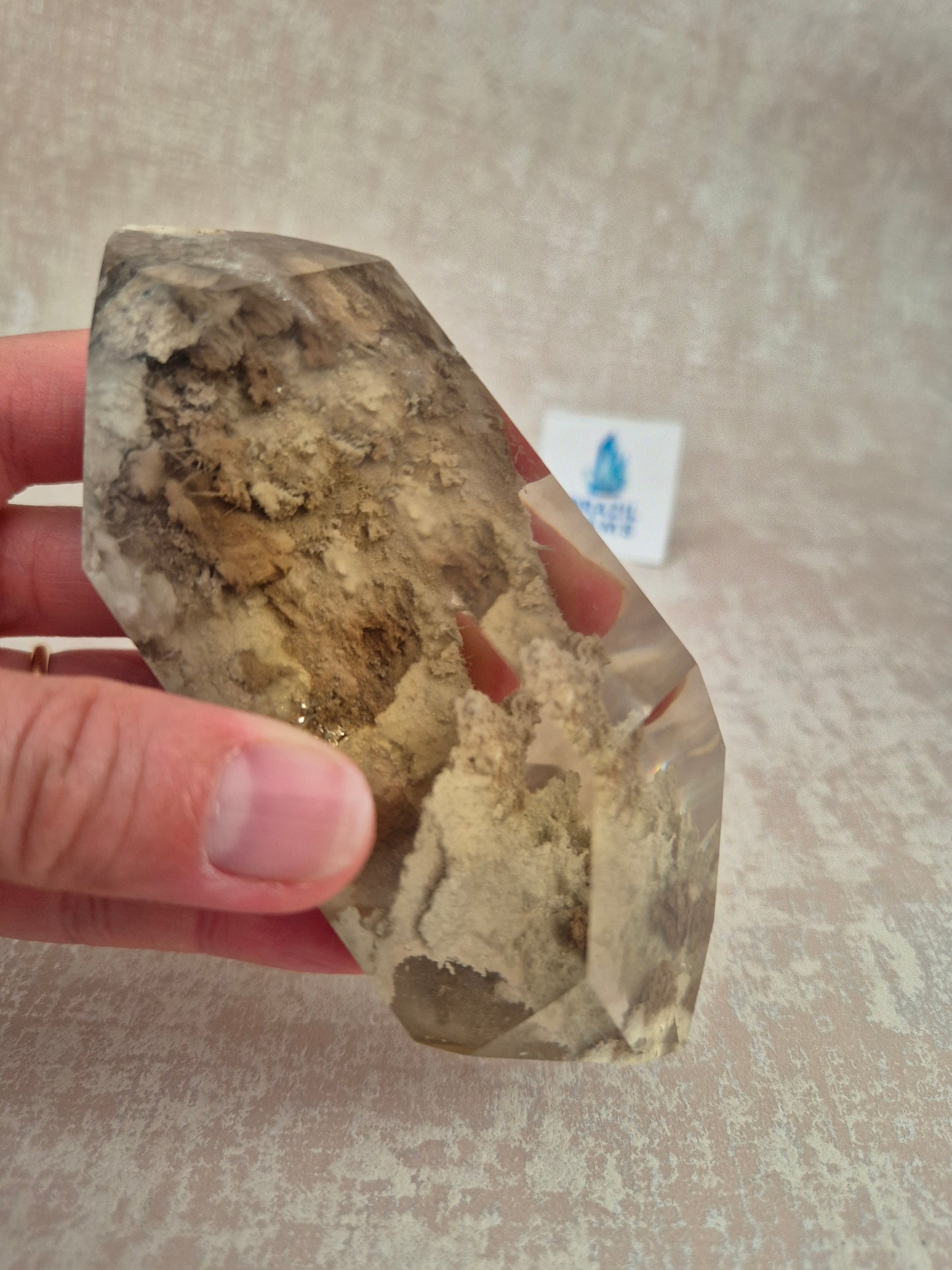 Double Terminated Citrine with Lodolite Inclusions