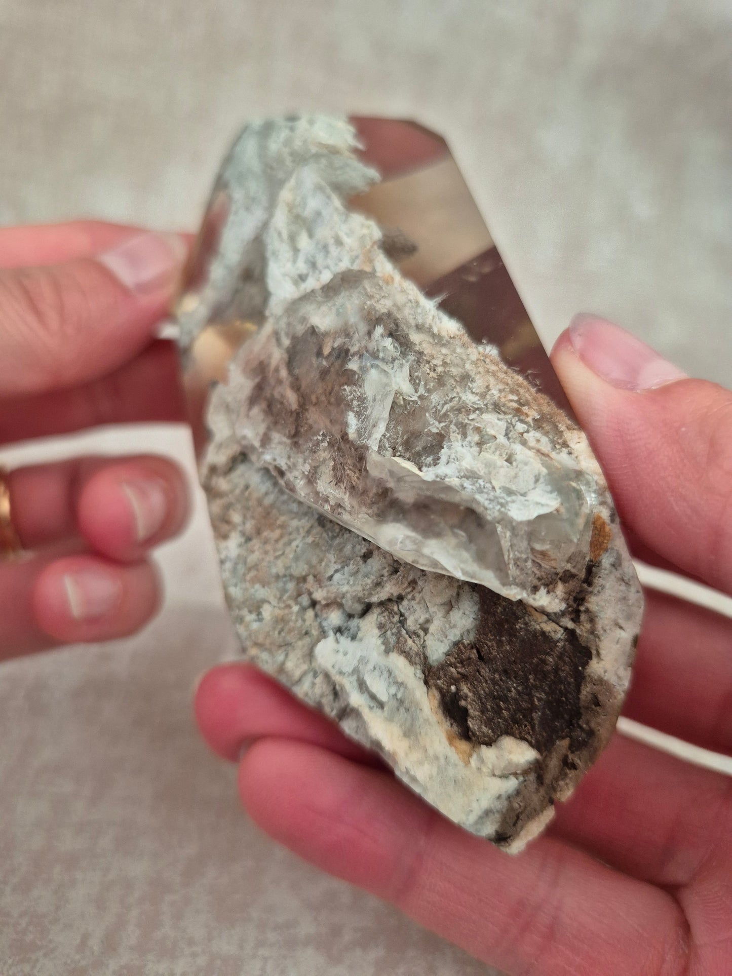 Double Terminated Citrine with Lodolite Inclusions