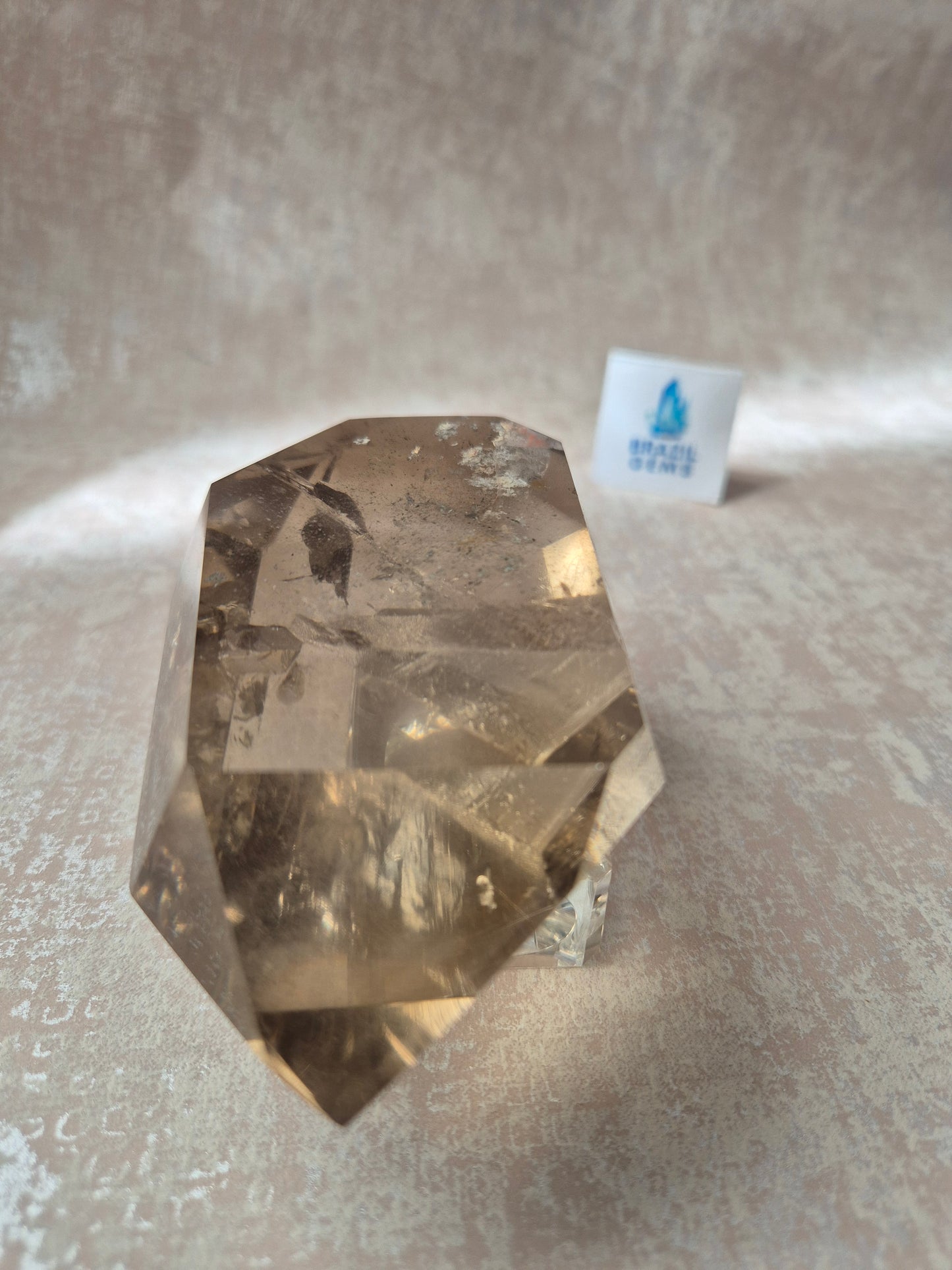 Double Terminated Citrine with Phantom and Lodolite Inclusions 379 g