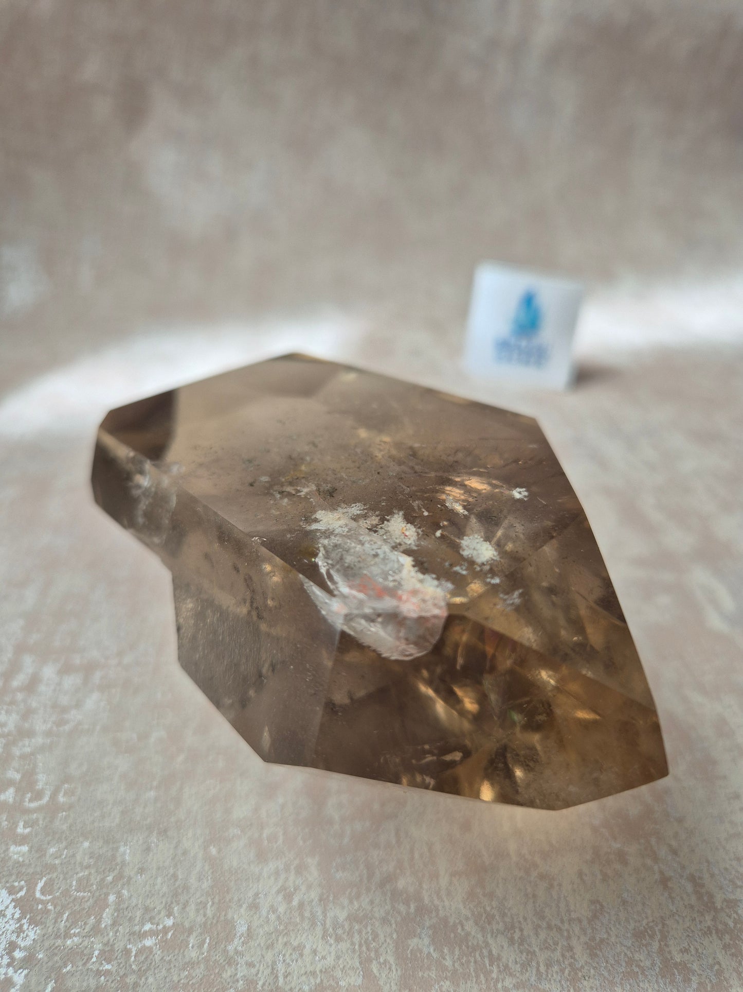 Double Terminated Citrine with Phantom and Lodolite Inclusions 379 g