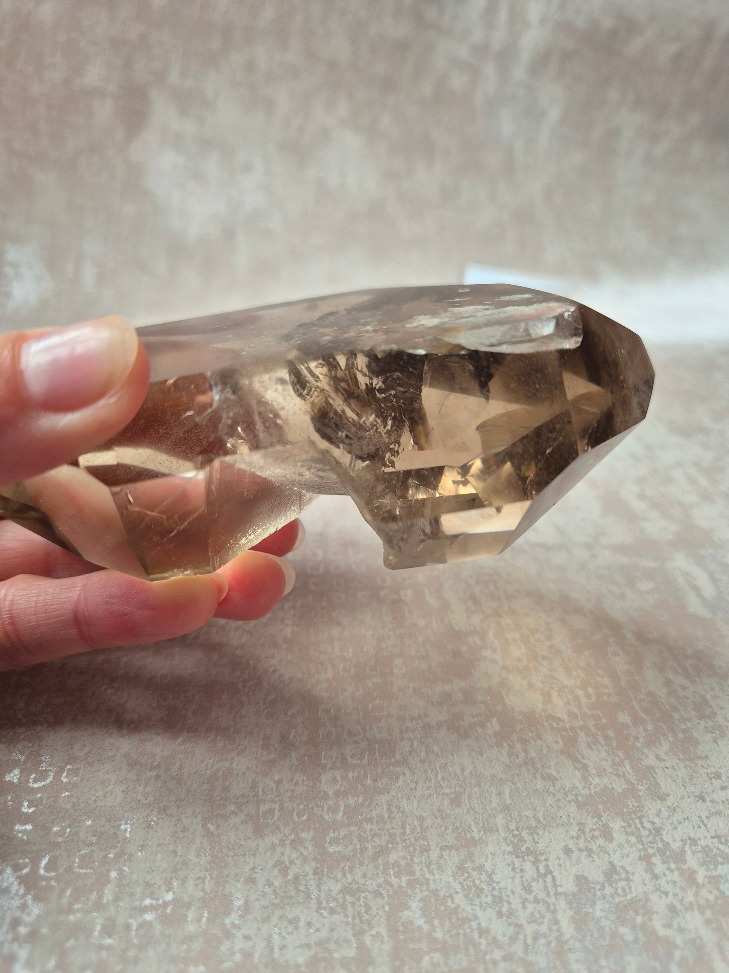 Double Terminated Citrine with Phantom and Lodolite Inclusions 379 g