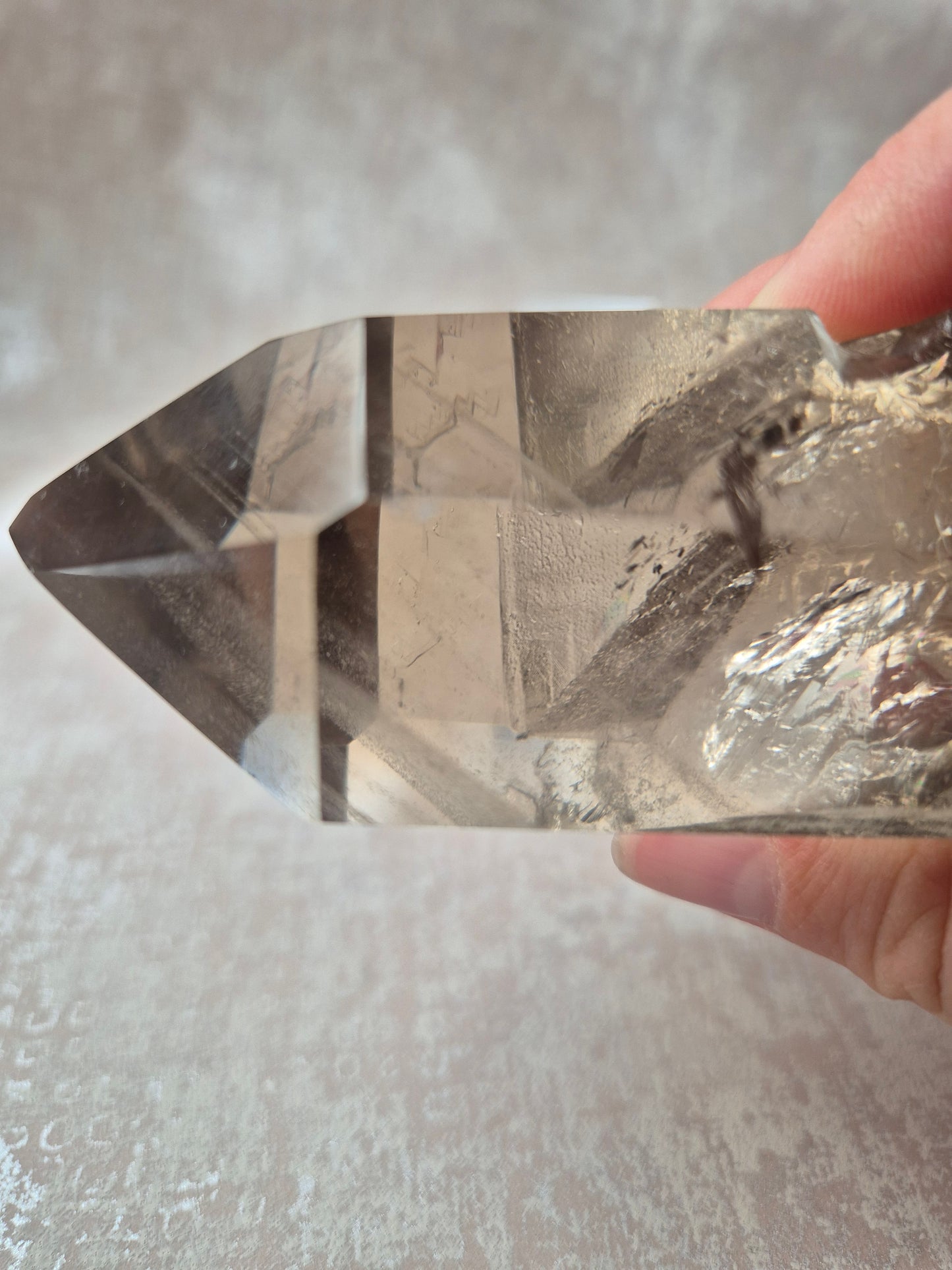 Double Terminated Citrine with Phantom and Lodolite Inclusions 379 g