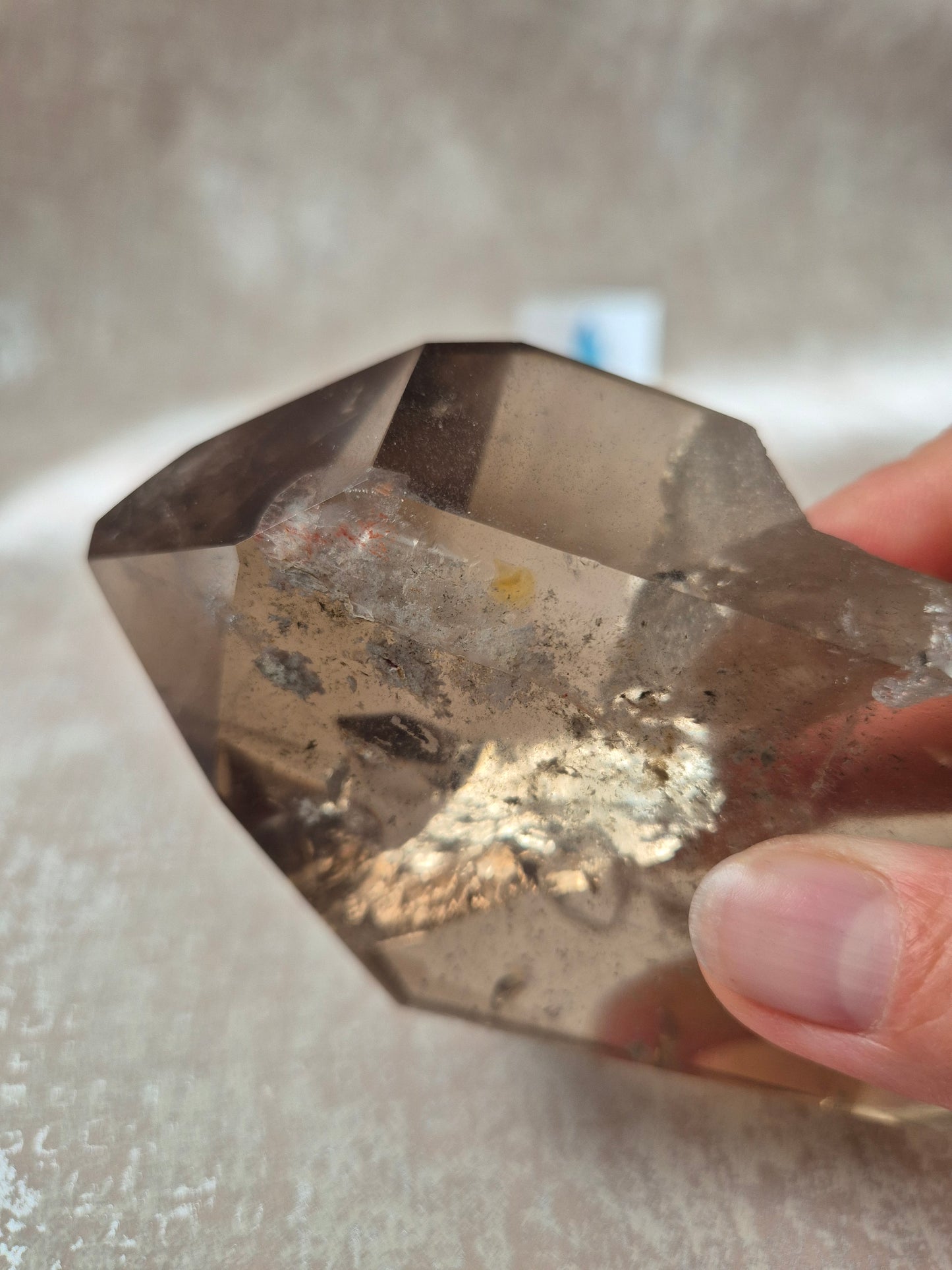 Double Terminated Citrine with Phantom and Lodolite Inclusions 379 g