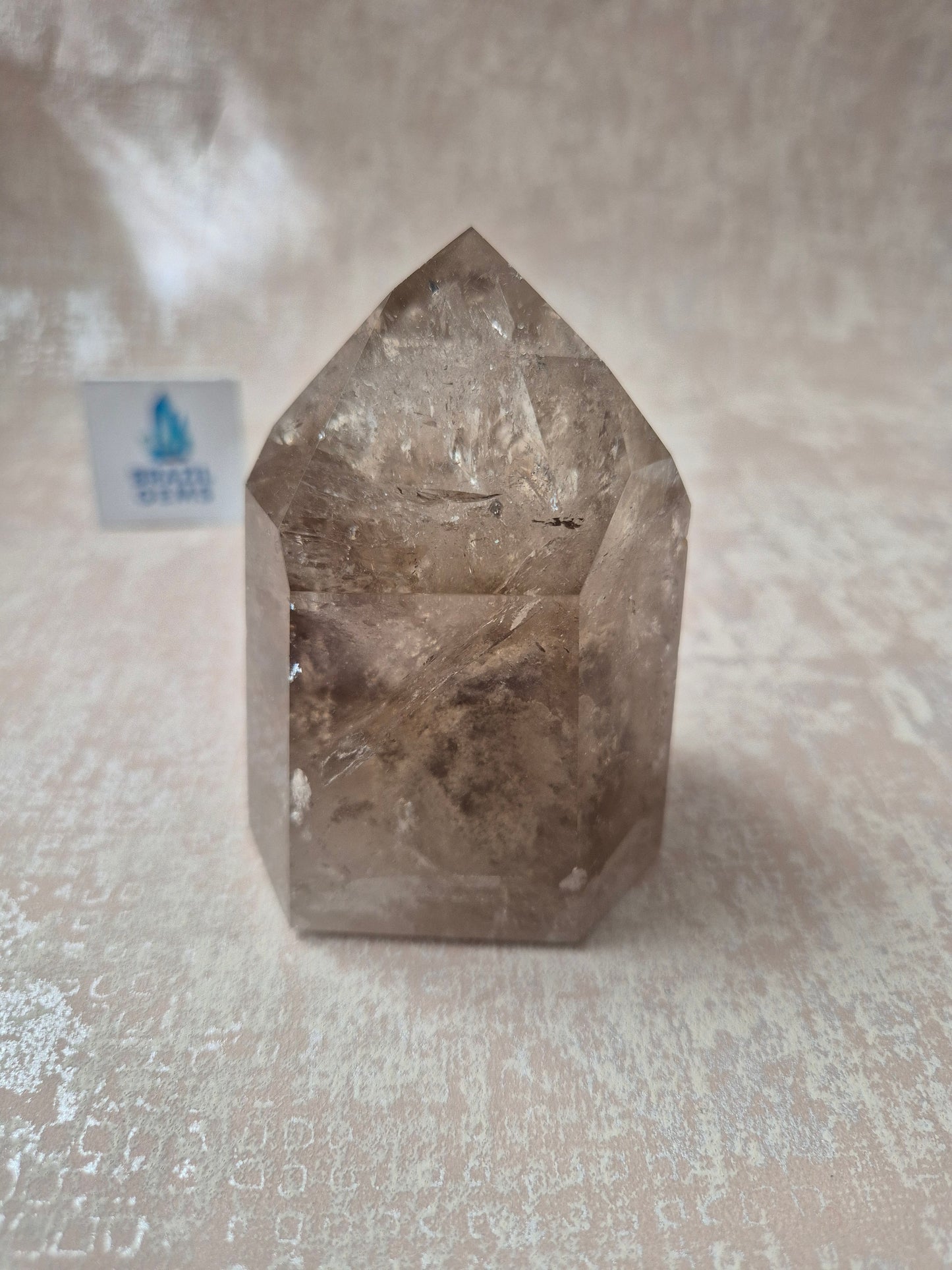 Smoky Quartz with Lodolite Inclusions Point