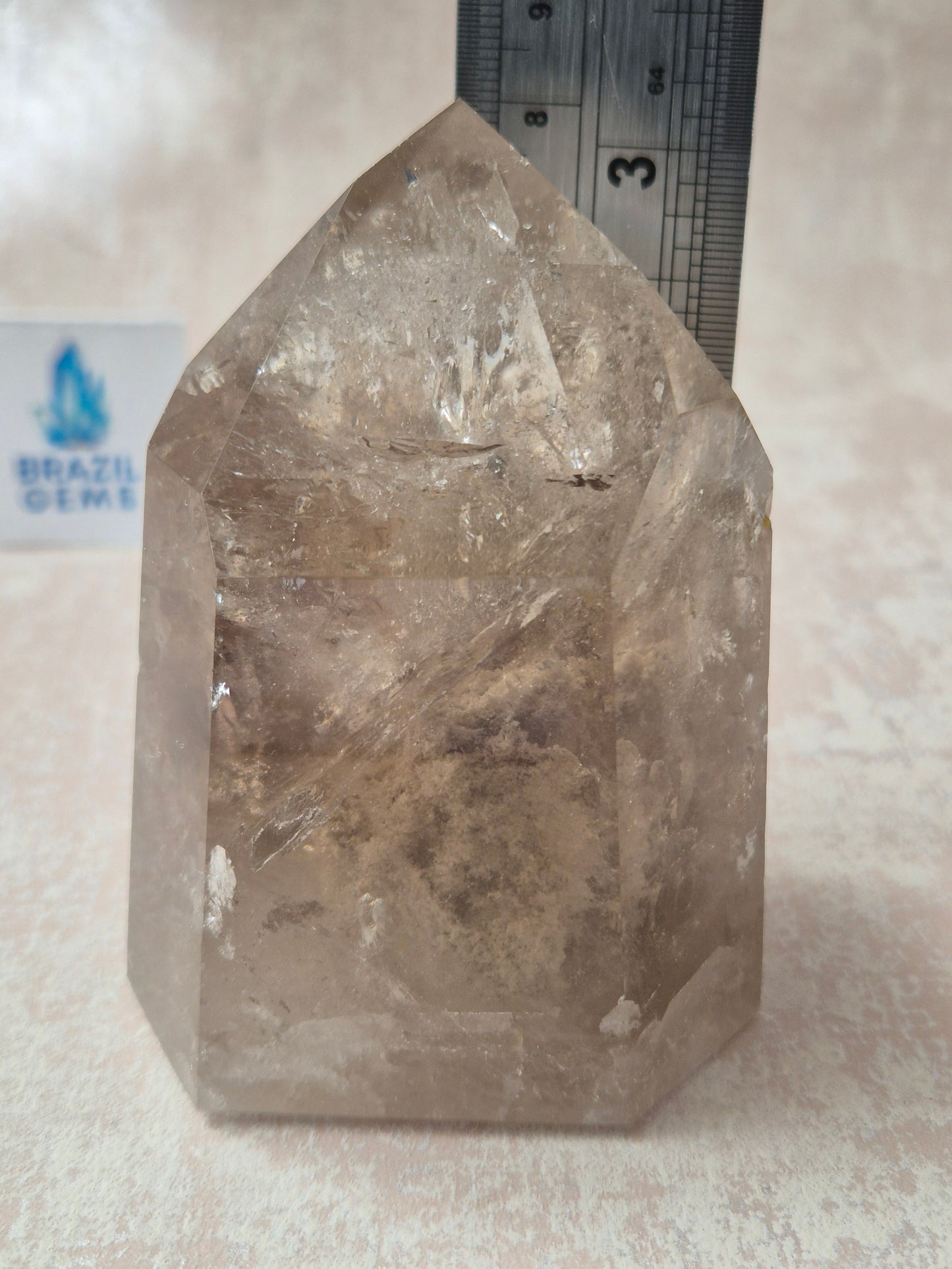 Smoky Quartz with Lodolite Inclusions Point