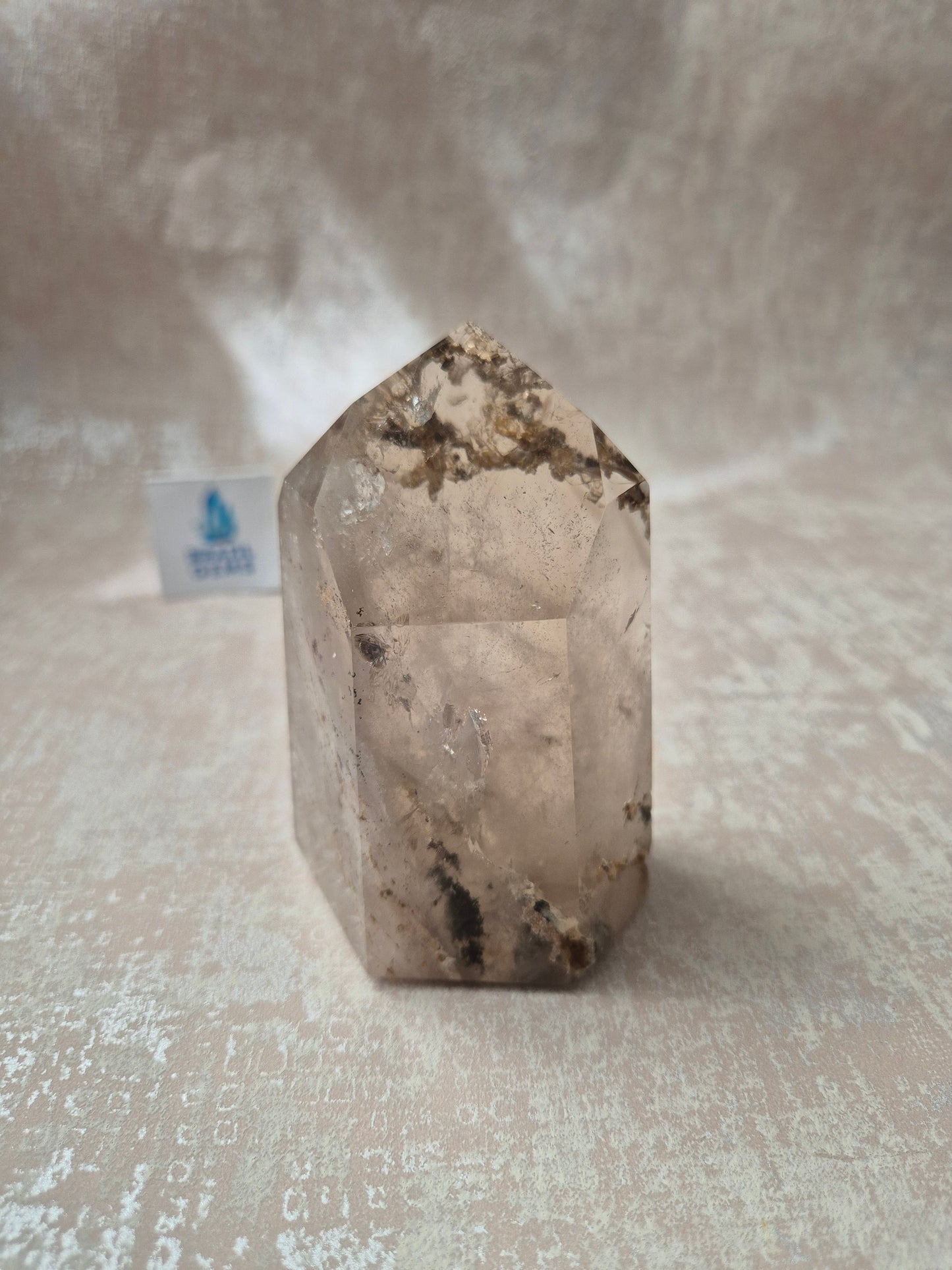 Smoky Quartz with Lodolite Inclusions Point