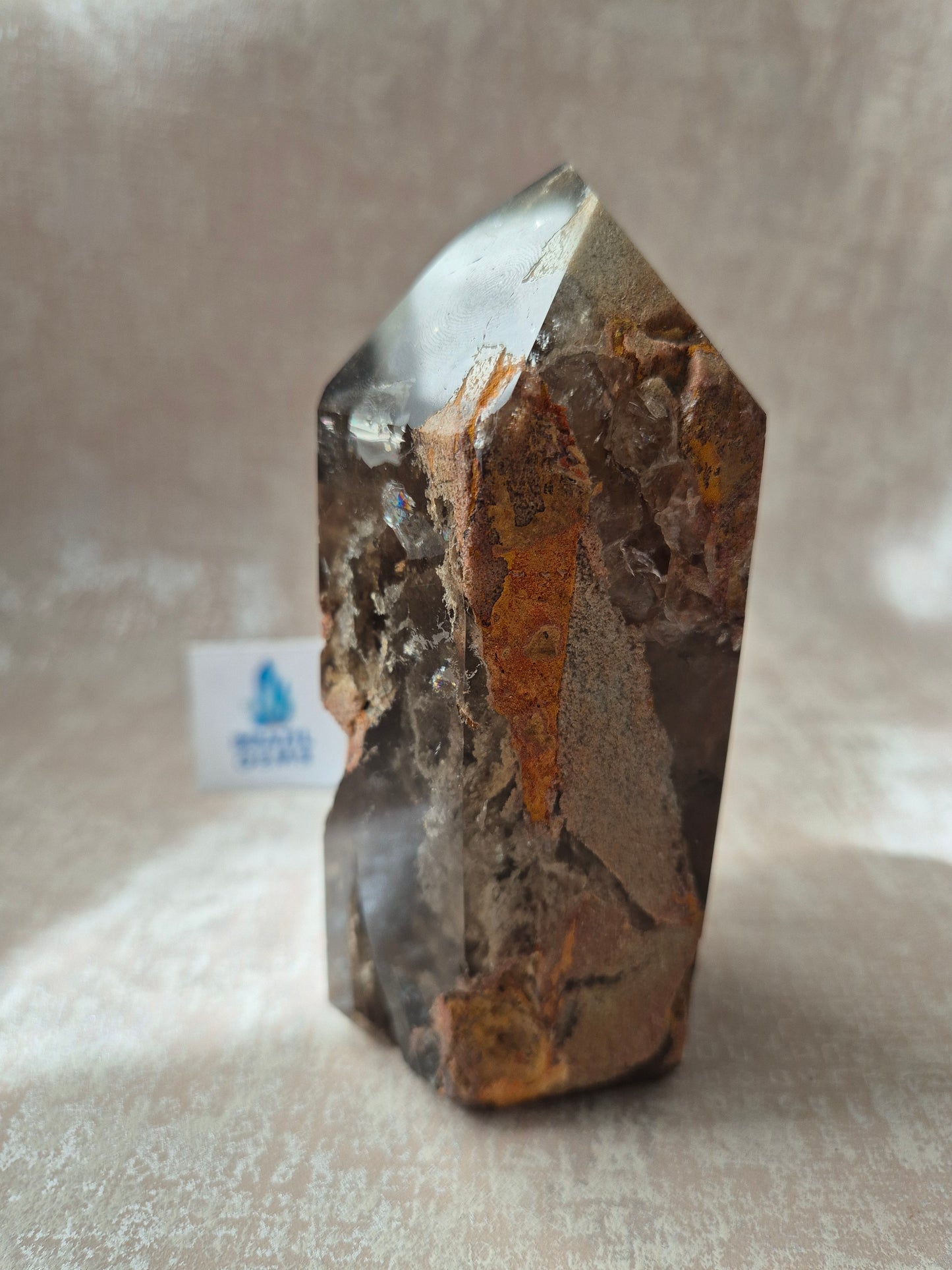 Smoky Quartz with Lodolite Inclusions Point