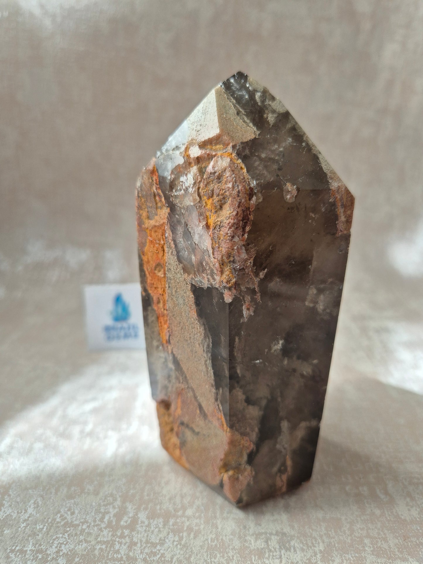 Smoky Quartz with Lodolite Inclusions Point