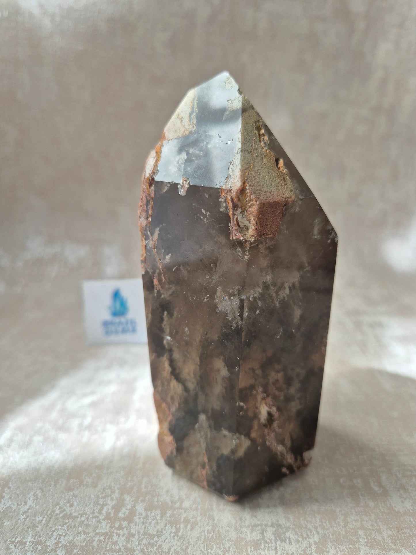 Smoky Quartz with Lodolite Inclusions Point