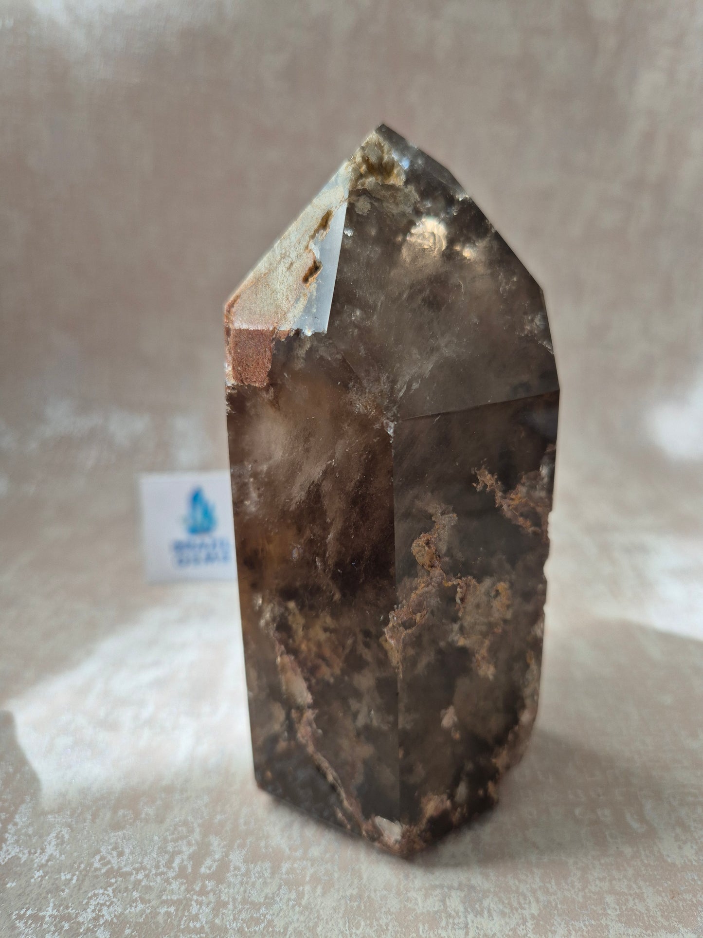 Smoky Quartz with Lodolite Inclusions Point