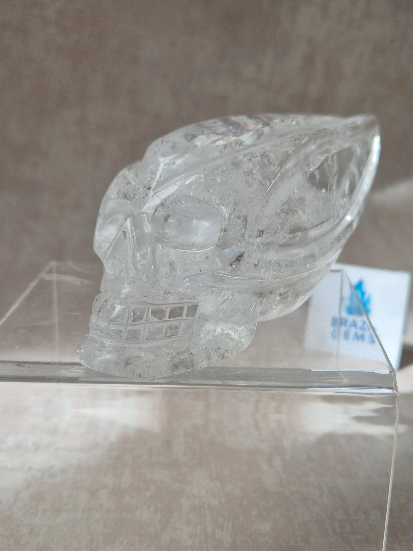 Lemurian Quartz Traveller Skull
