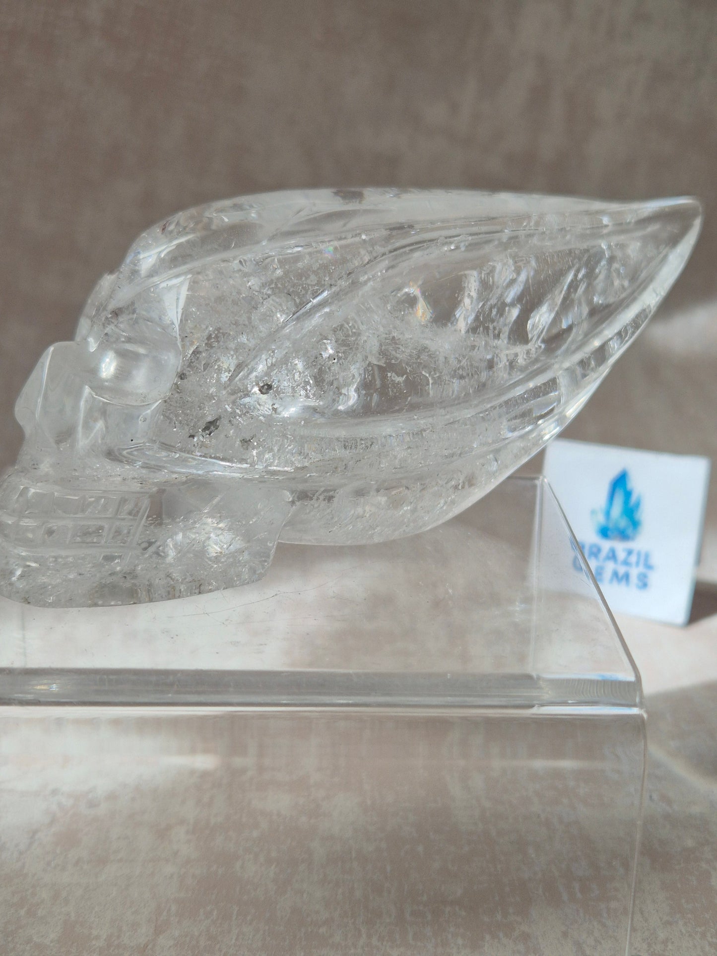 Lemurian Quartz Traveller Skull
