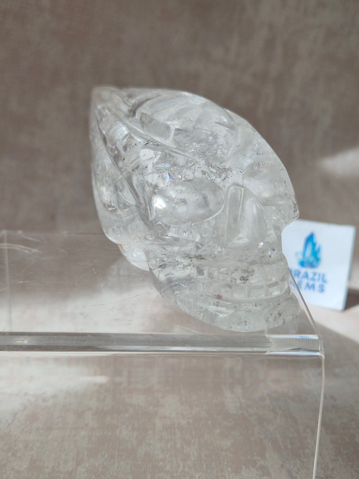 Lemurian Quartz Traveller Skull