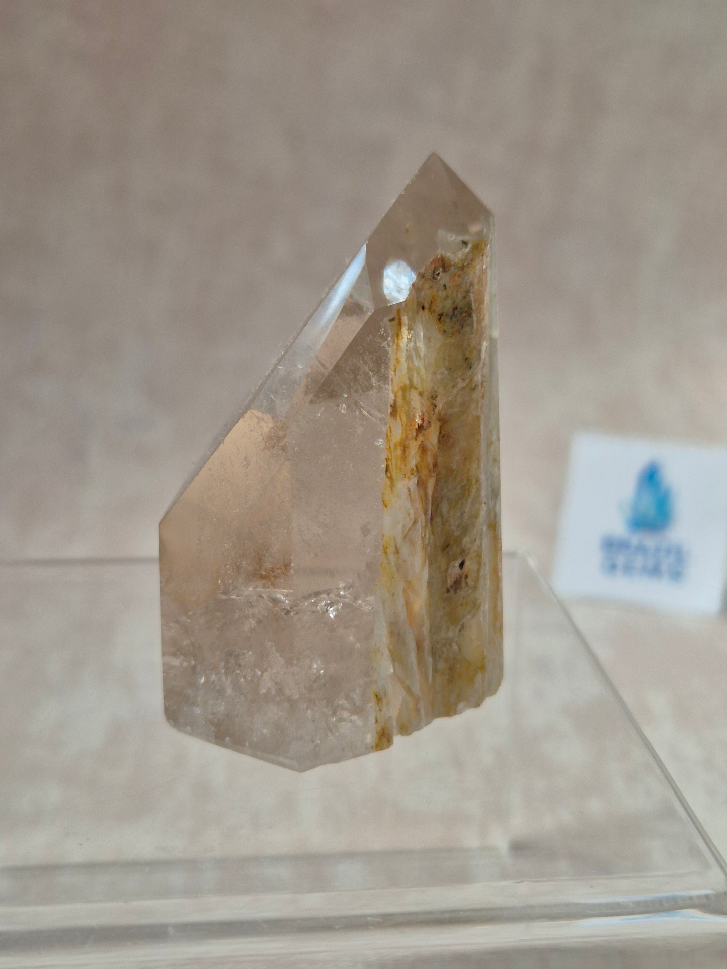 Smoky Quartz with Lodolite Inclusions and Oxidation Point