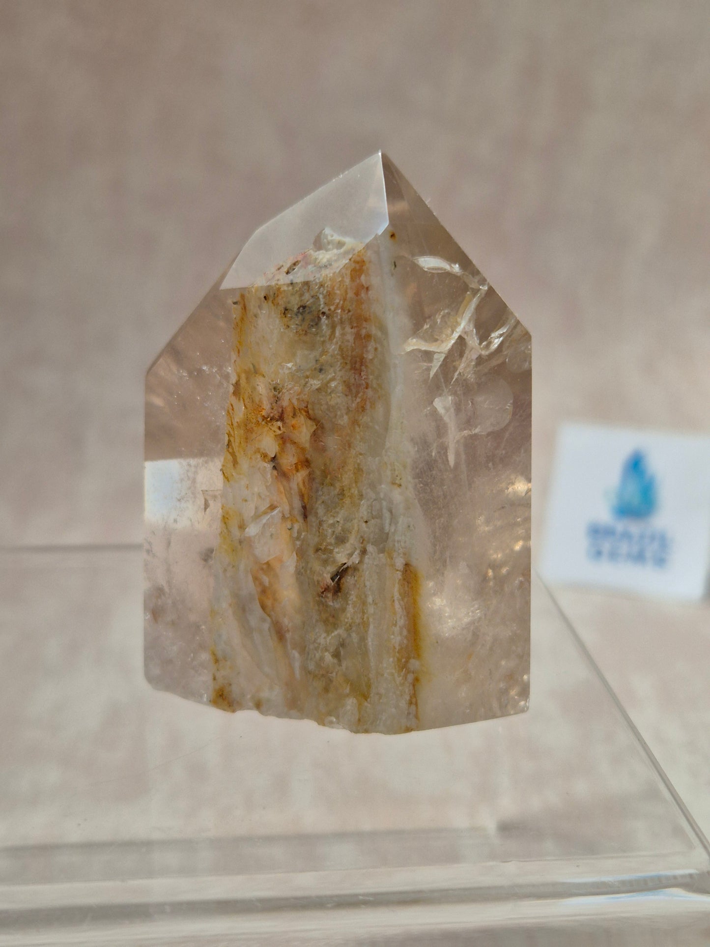 Smoky Quartz with Lodolite Inclusions and Oxidation Point