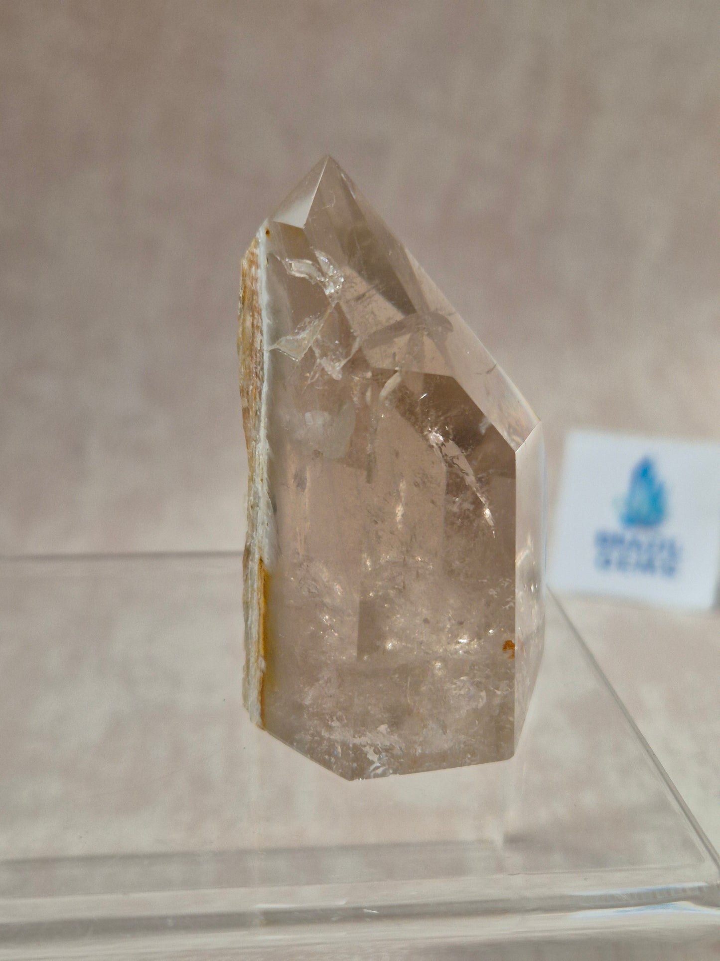 Smoky Quartz with Lodolite Inclusions and Oxidation Point