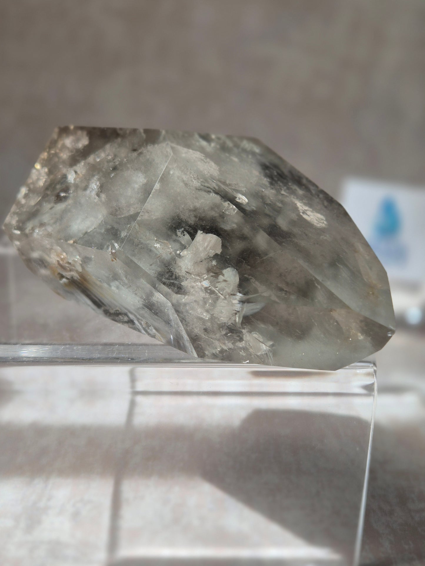 Double Terminated Clear Quartz with Lodolite Inclusions