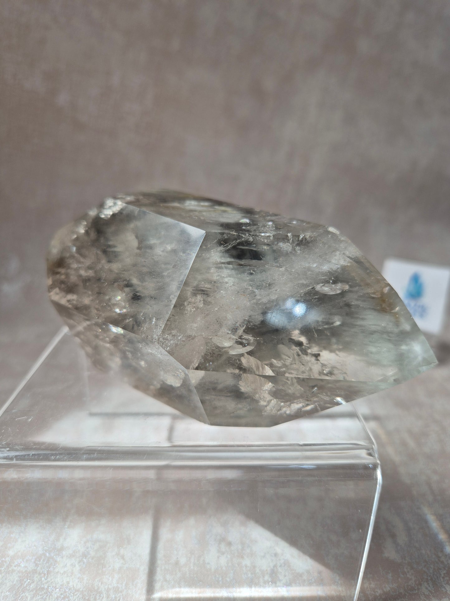 Double Terminated Clear Quartz with Lodolite Inclusions
