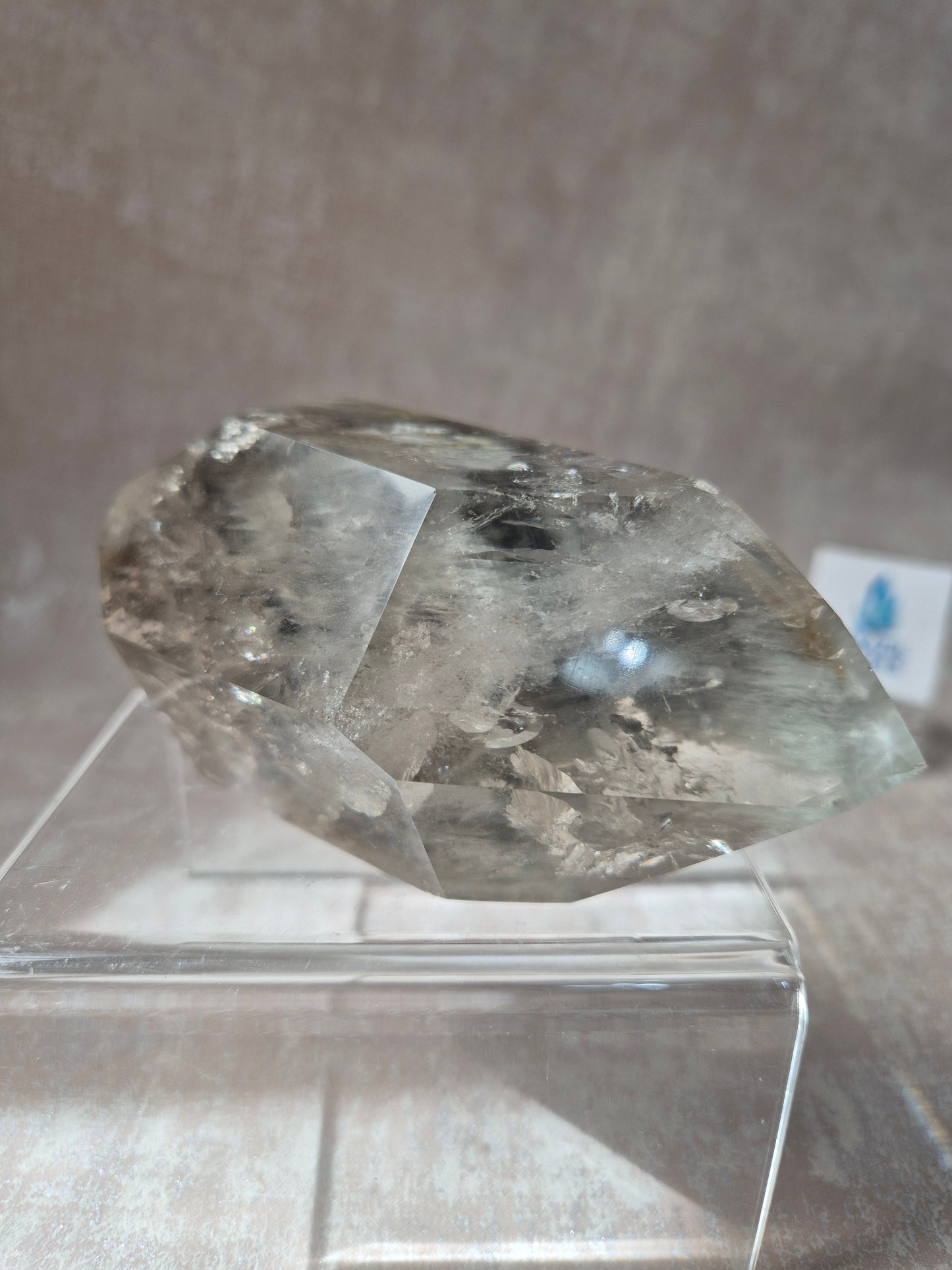 Double Terminated Clear Quartz with Lodolite Inclusions