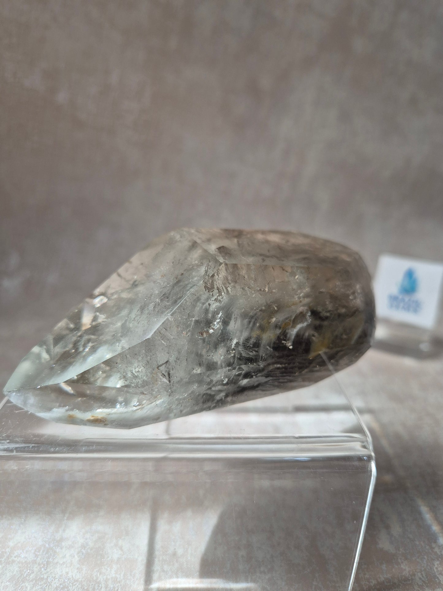 Double Terminated Clear Quartz with Lodolite Inclusions