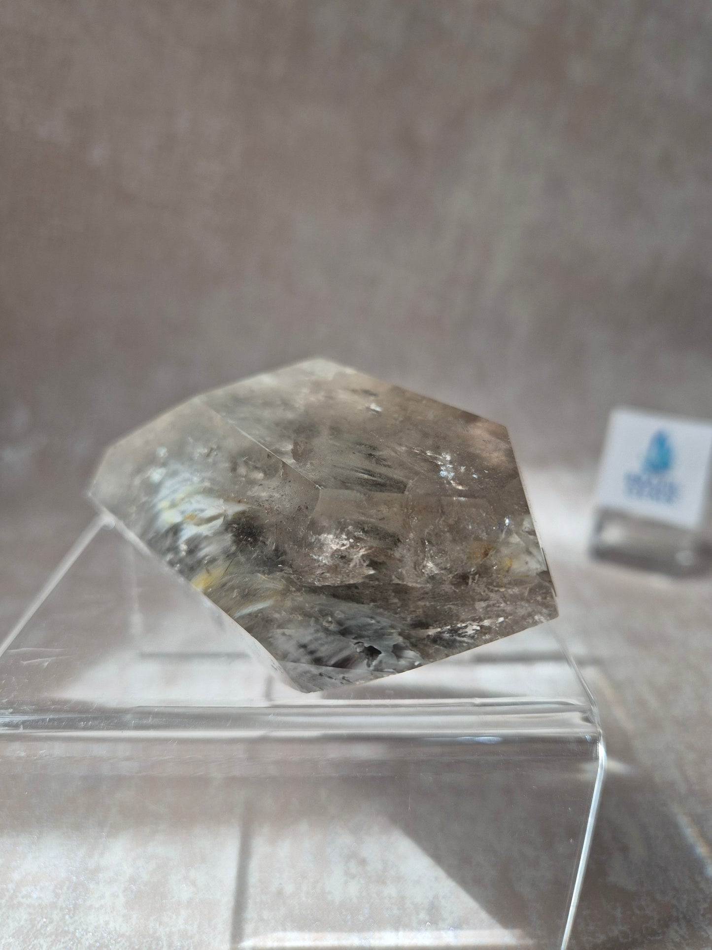 Double Terminated Clear Quartz with Lodolite Inclusions
