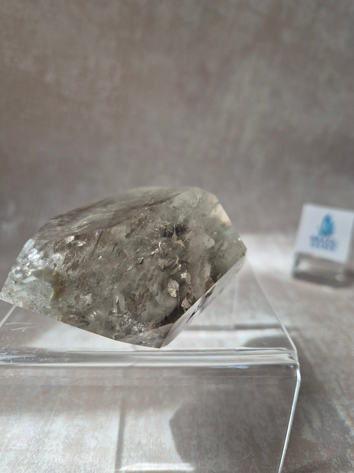 Double Terminated Clear Quartz with Lodolite Inclusions