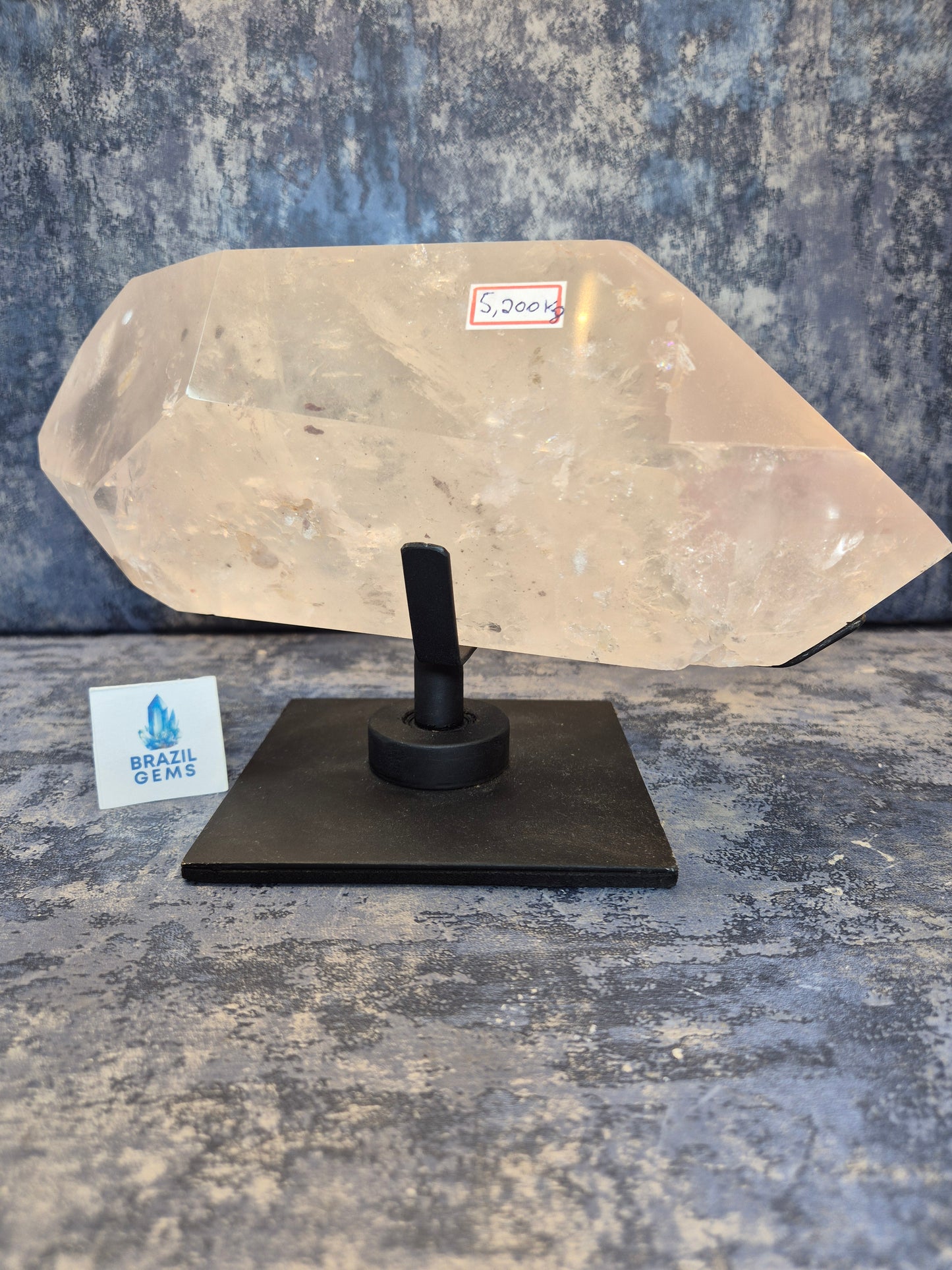 Natural DT Lithium Quartz on stand