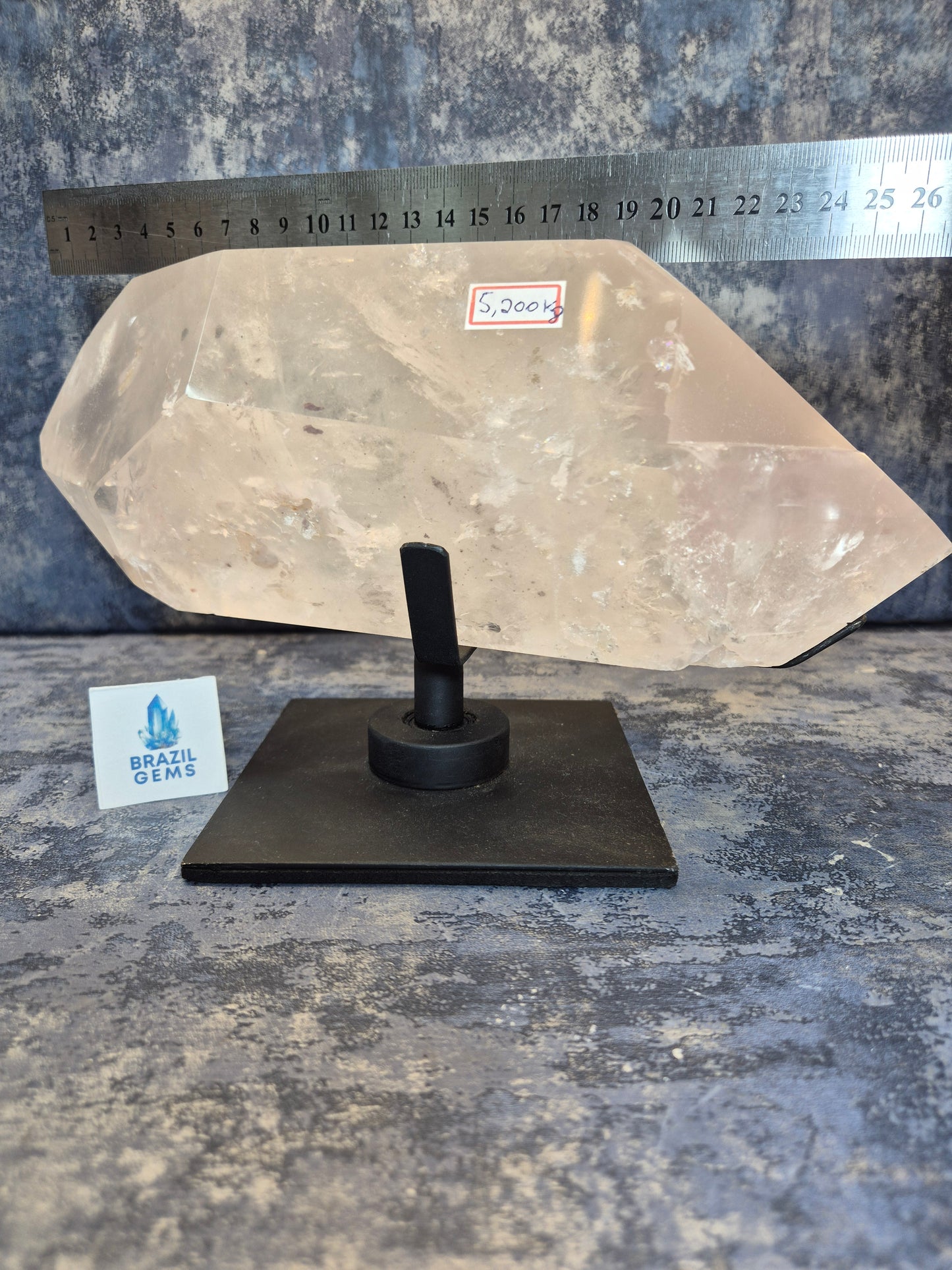 Natural DT Lithium Quartz on stand
