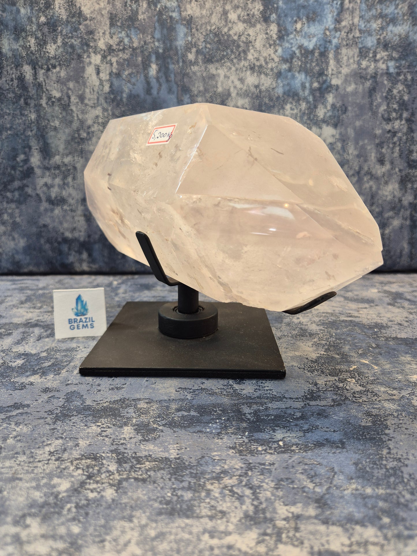 Natural DT Lithium Quartz on stand