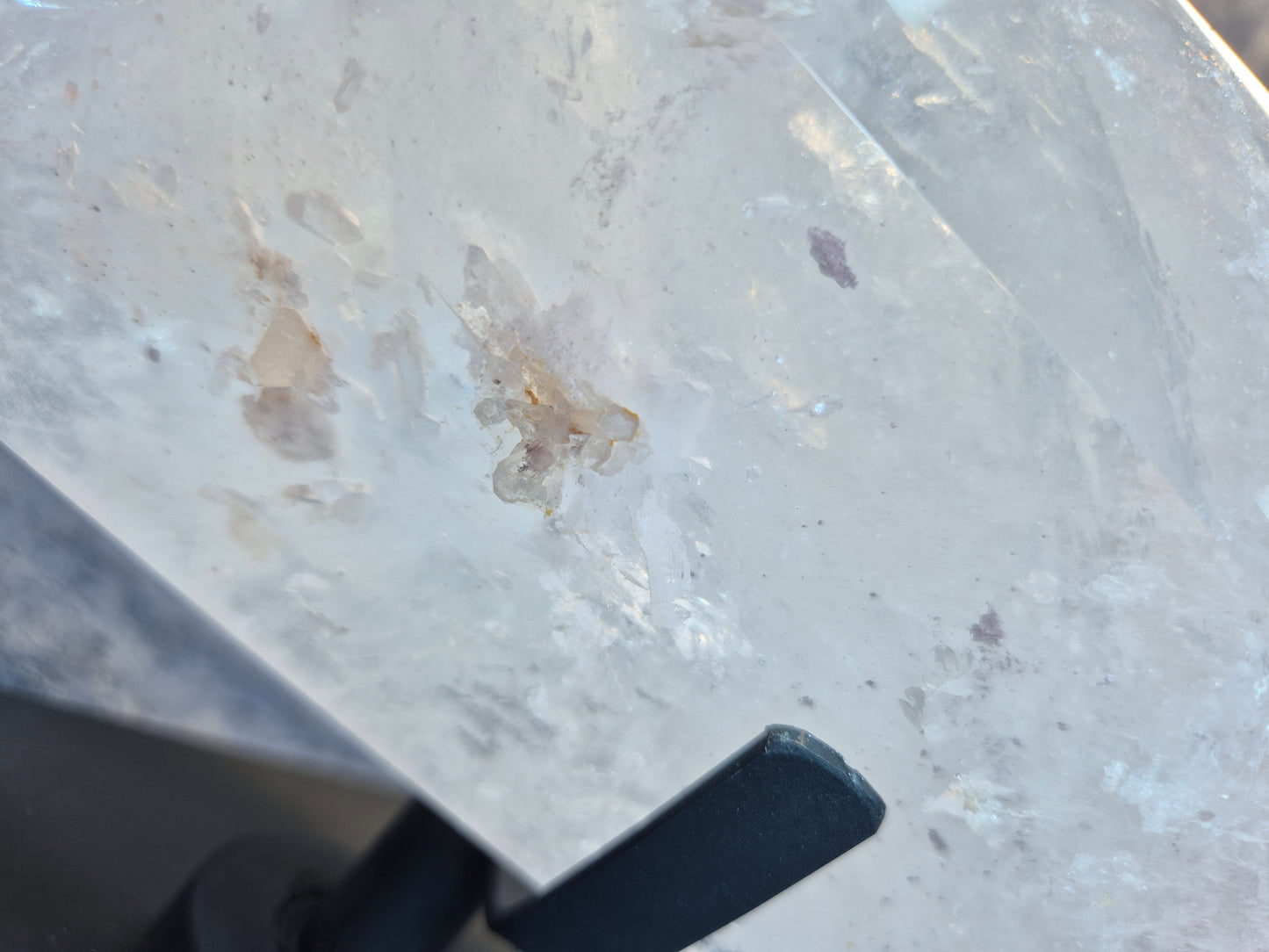 Natural DT Lithium Quartz on stand
