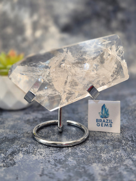Freeform Lemurian Quartz on stand