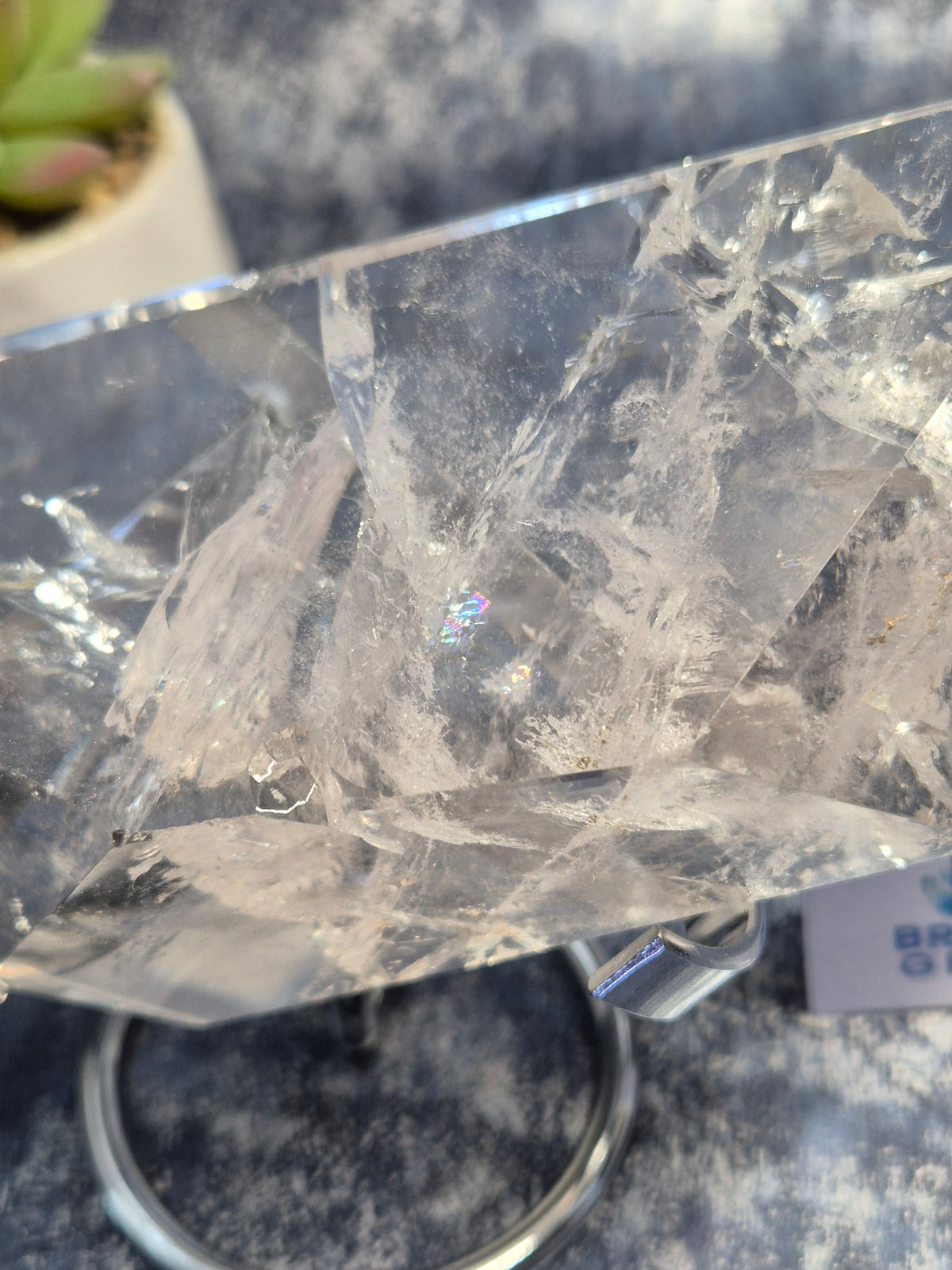Freeform Lemurian Quartz on stand