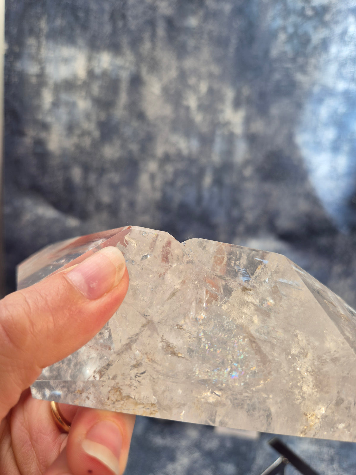 Freeform Lemurian Quartz on stand