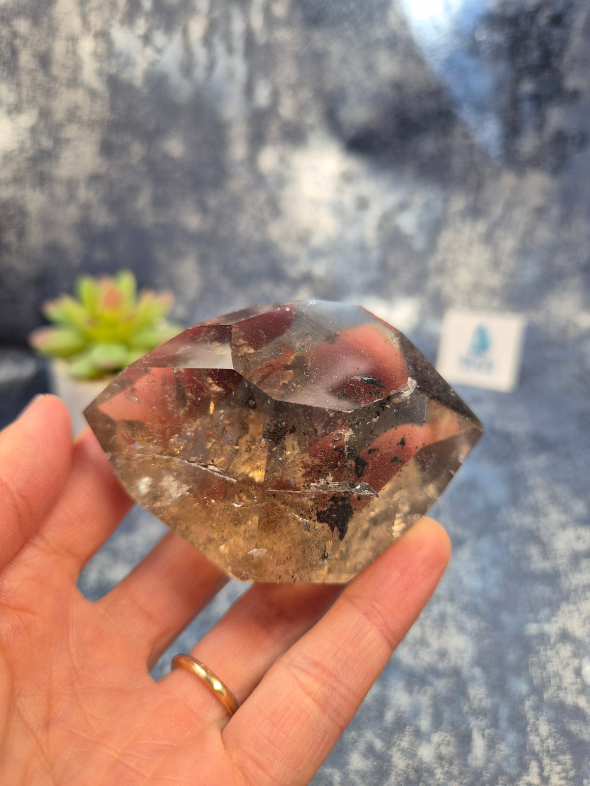 High Quality DT Smoky Quartz with Hematite Inclusions