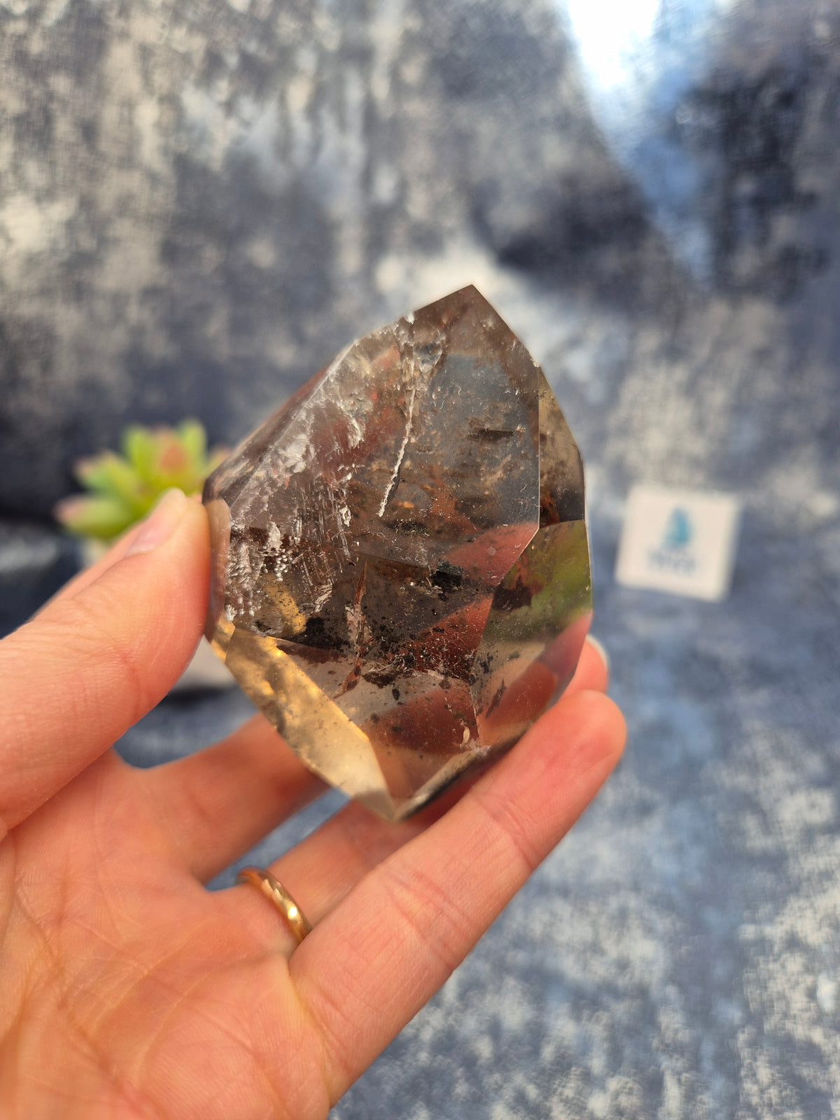 High Quality DT Smoky Quartz with Hematite Inclusions