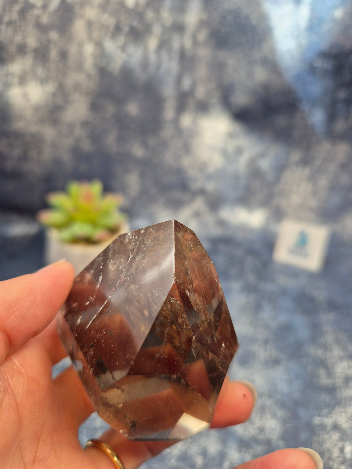 High Quality DT Smoky Quartz with Hematite Inclusions