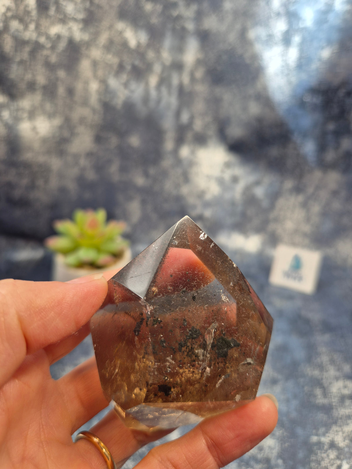 High Quality DT Smoky Quartz with Hematite Inclusions