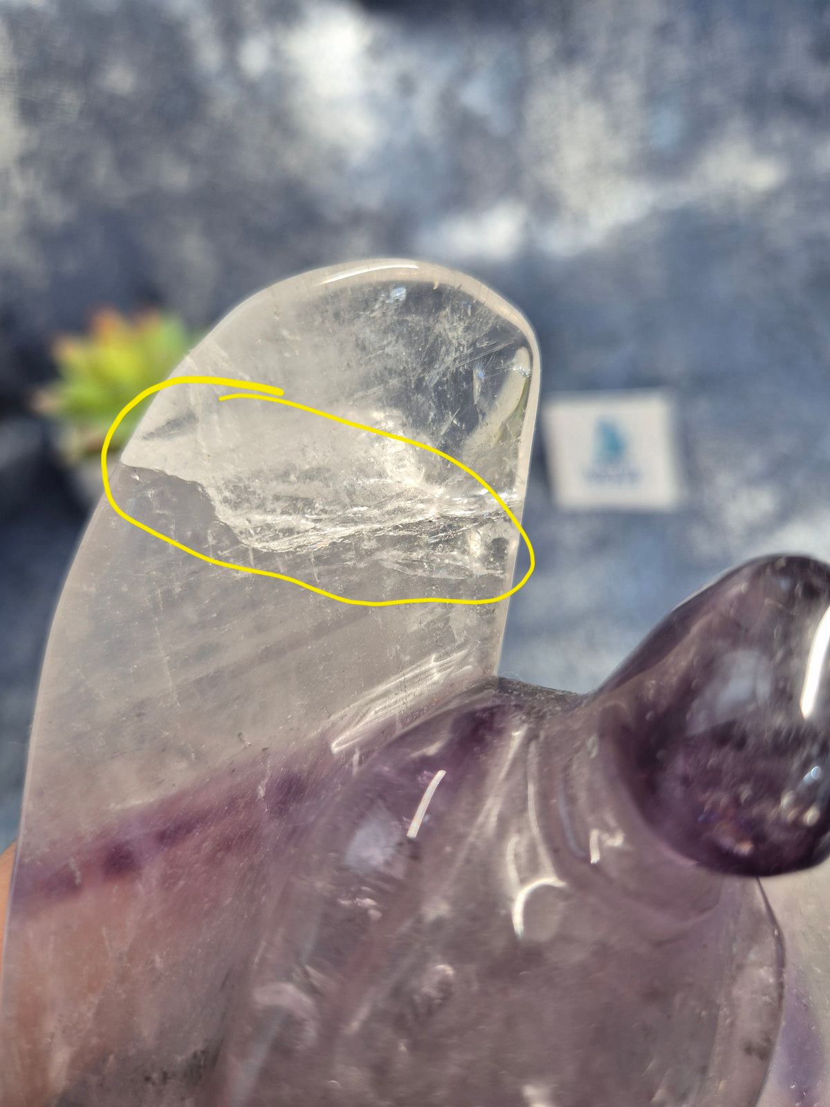 Angel Phantom Amethyst Pitico crystal natural gift Brazil Christening Baptism