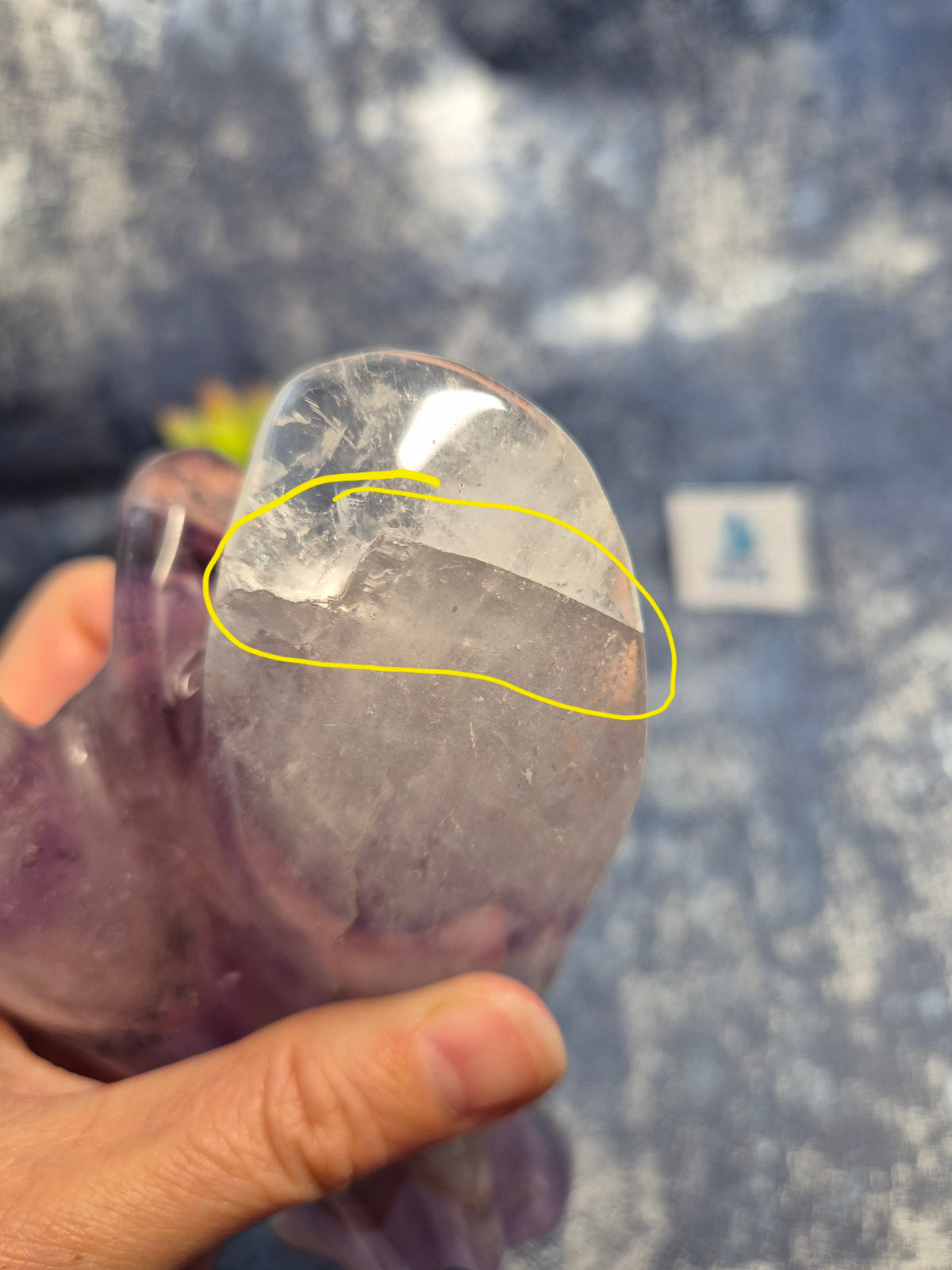 Angel Phantom Amethyst Pitico crystal natural gift Brazil Christening Baptism
