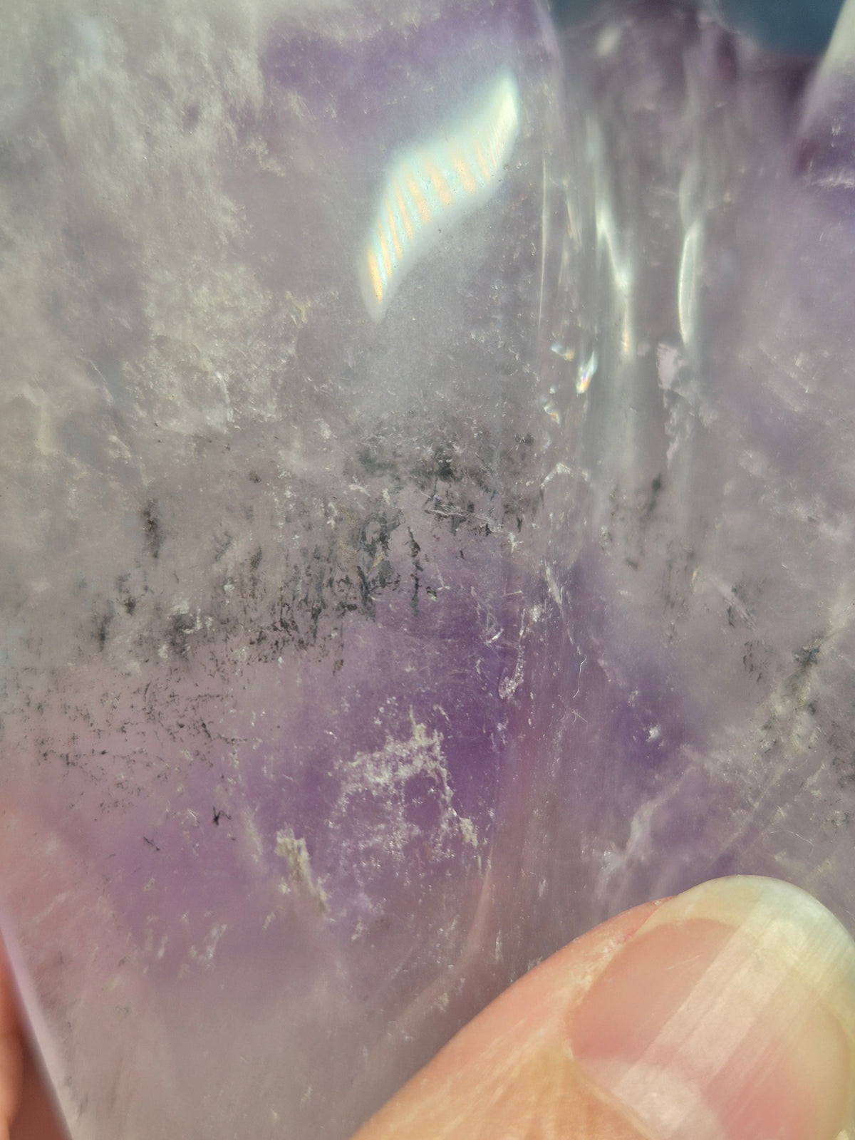 Angel Phantom Amethyst Pitico crystal natural gift Brazil Christening Baptism