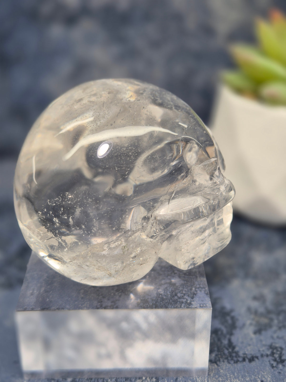 High Grade Clear Quartz Skull