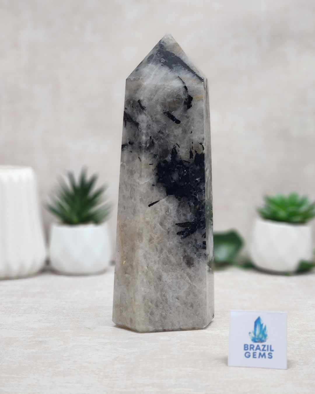 Tourmalated Quartz Point